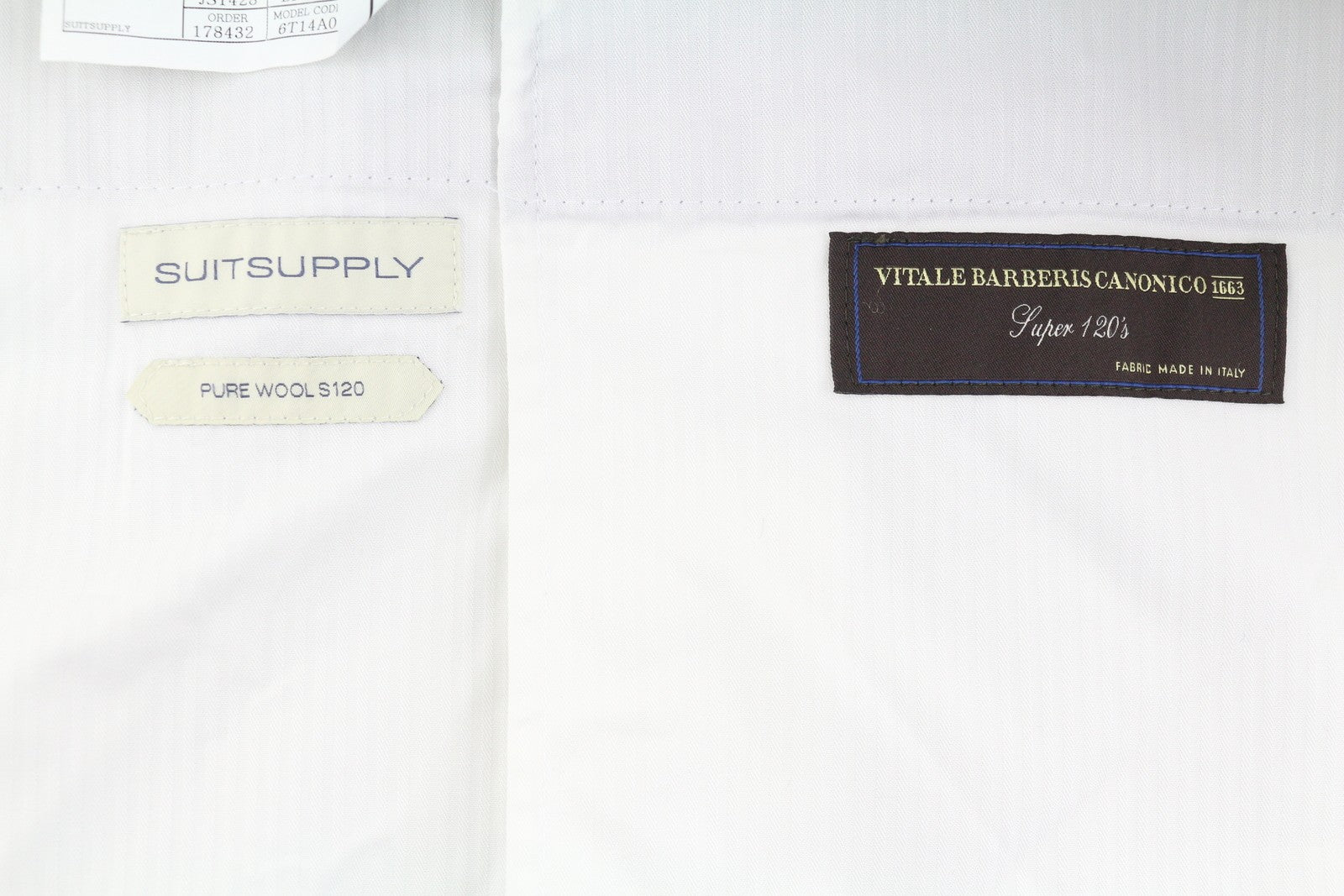 SUITSUPPLY Soho Turn-Up Men Trousers UK32R Grey Melange Pure Wool Super S120