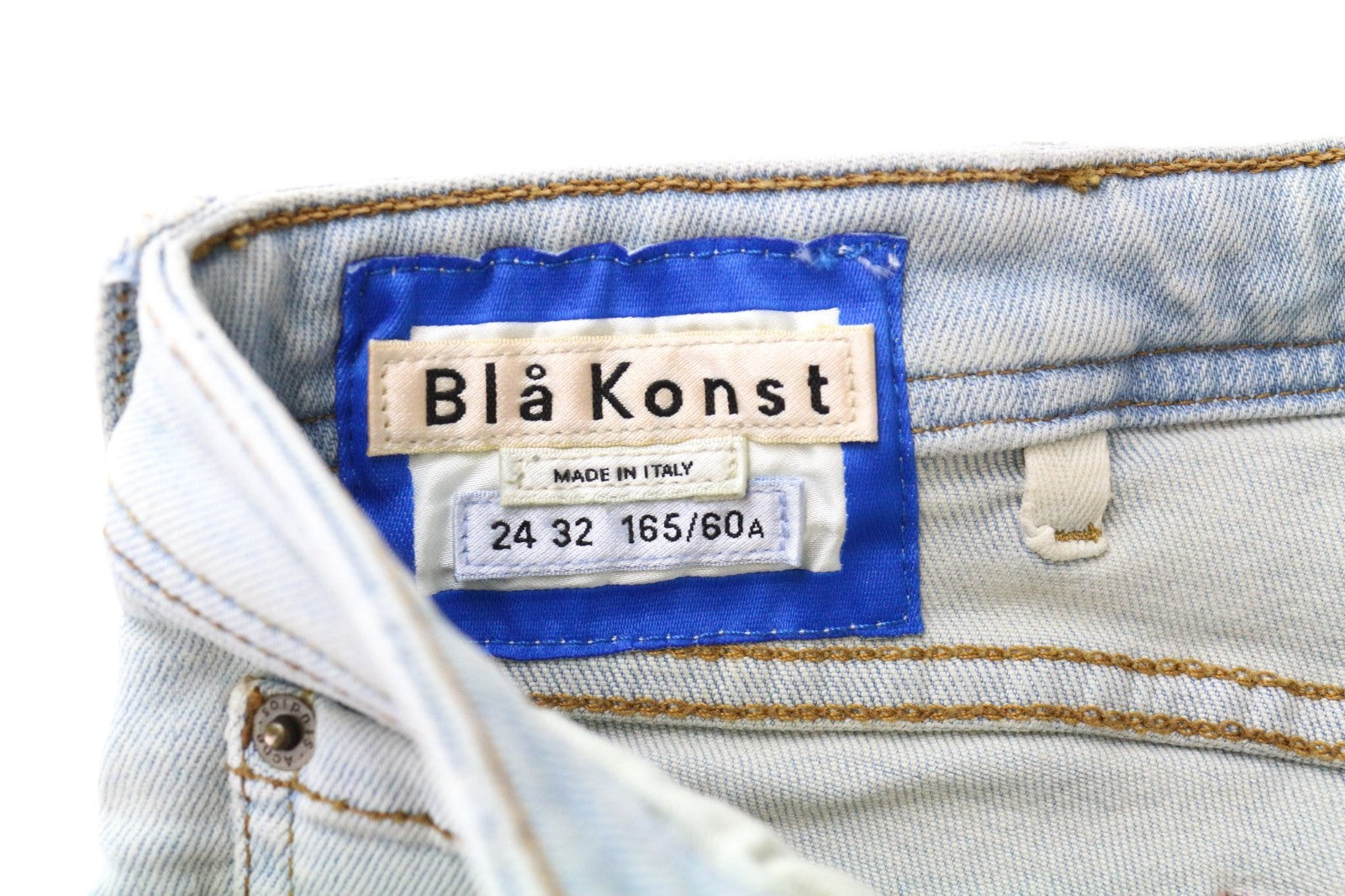 ACNE STUDIOS Climb LT Women's Jeans W24/L32 Skinny Blue Cotton Stretch Faded