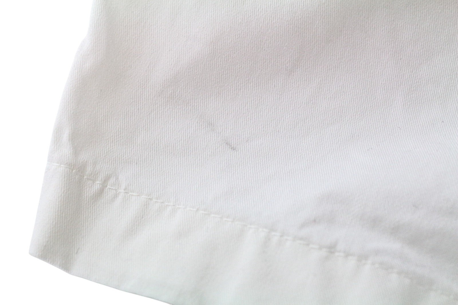 SUITSUPPLY Porto Men's Shorts UK38R White Stretch Cotton Summer Flat Front