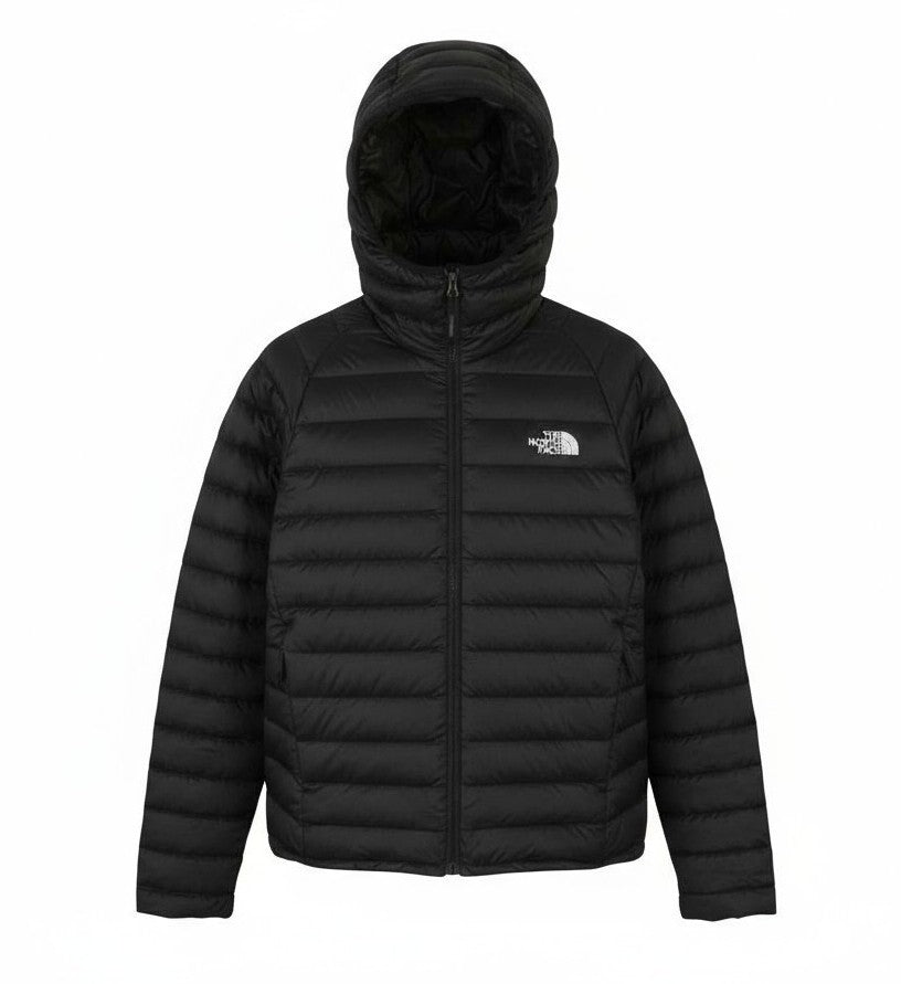 THE NORTH FACE Travail Men Jacket M Black 800 Down Filled Quilted Hooded Puffer