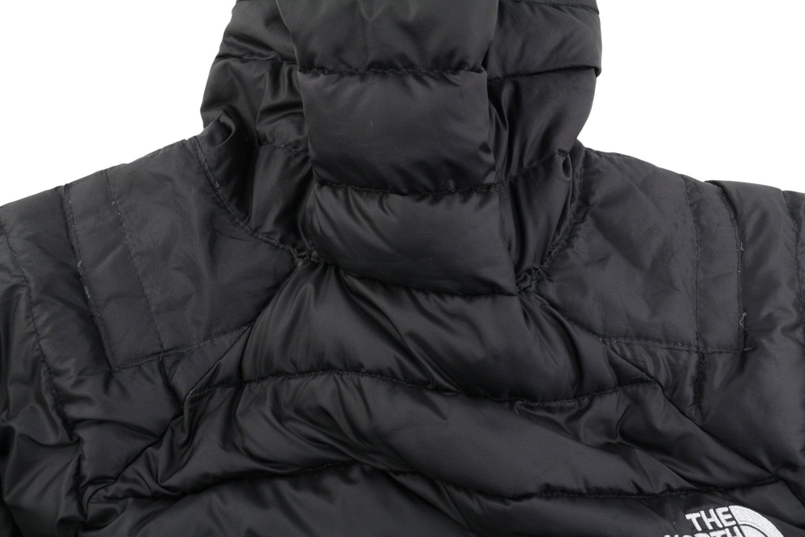 THE NORTH FACE Travail Men Jacket M Black 800 Down Filled Quilted Hooded Puffer