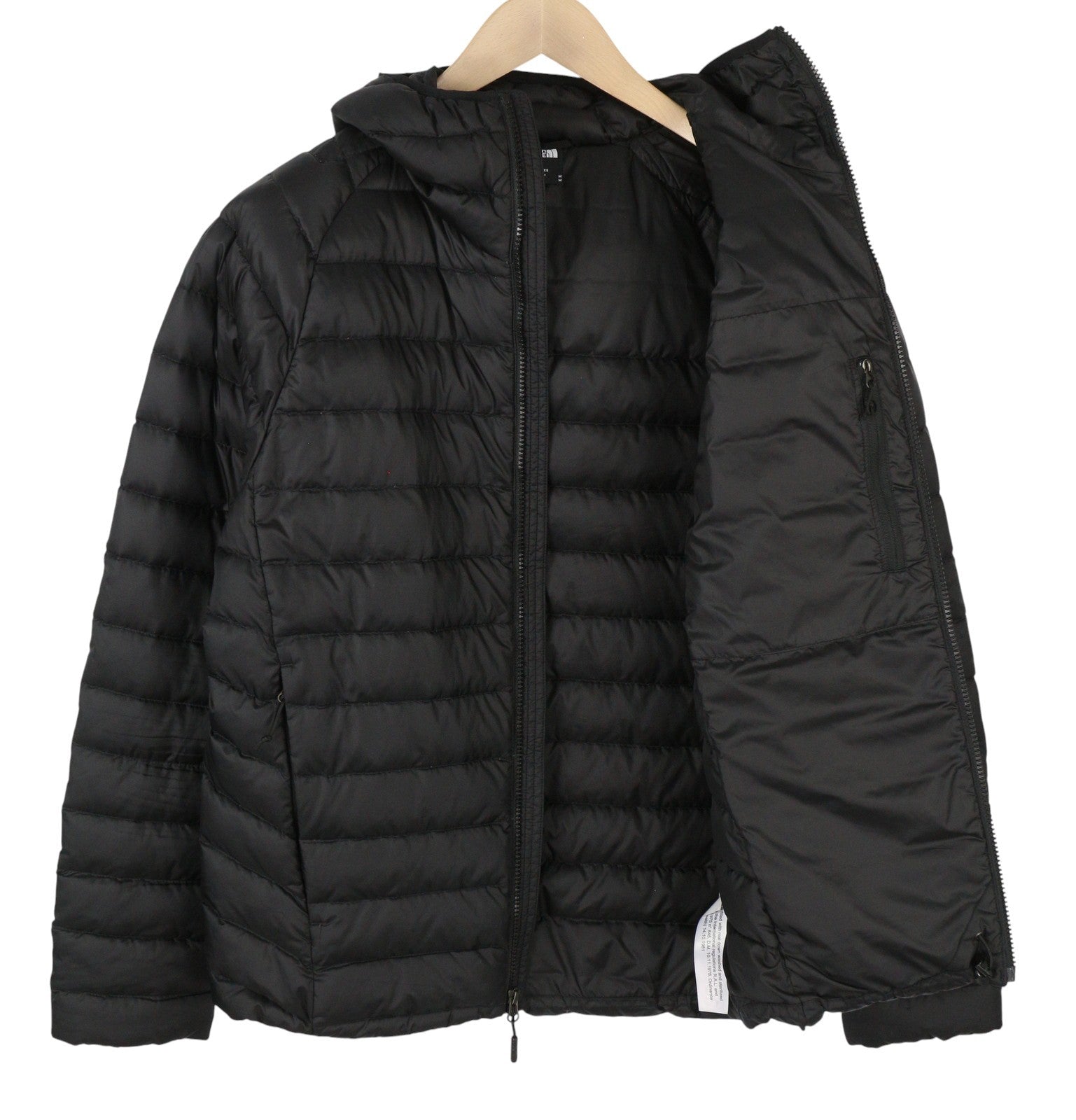 THE NORTH FACE Travail Men Jacket M Black 800 Down Filled Quilted Hooded Puffer