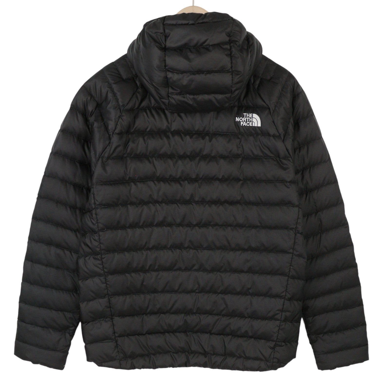 THE NORTH FACE Travail Men Jacket M Black 800 Down Filled Quilted Hooded Puffer