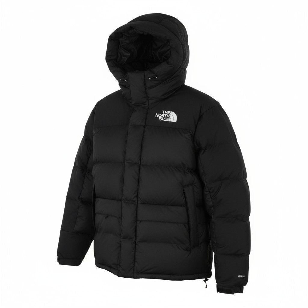 THE NORTH FACE Men Jacket M Black 550 Down Filled Quilted Hooded Full Zip Logo
