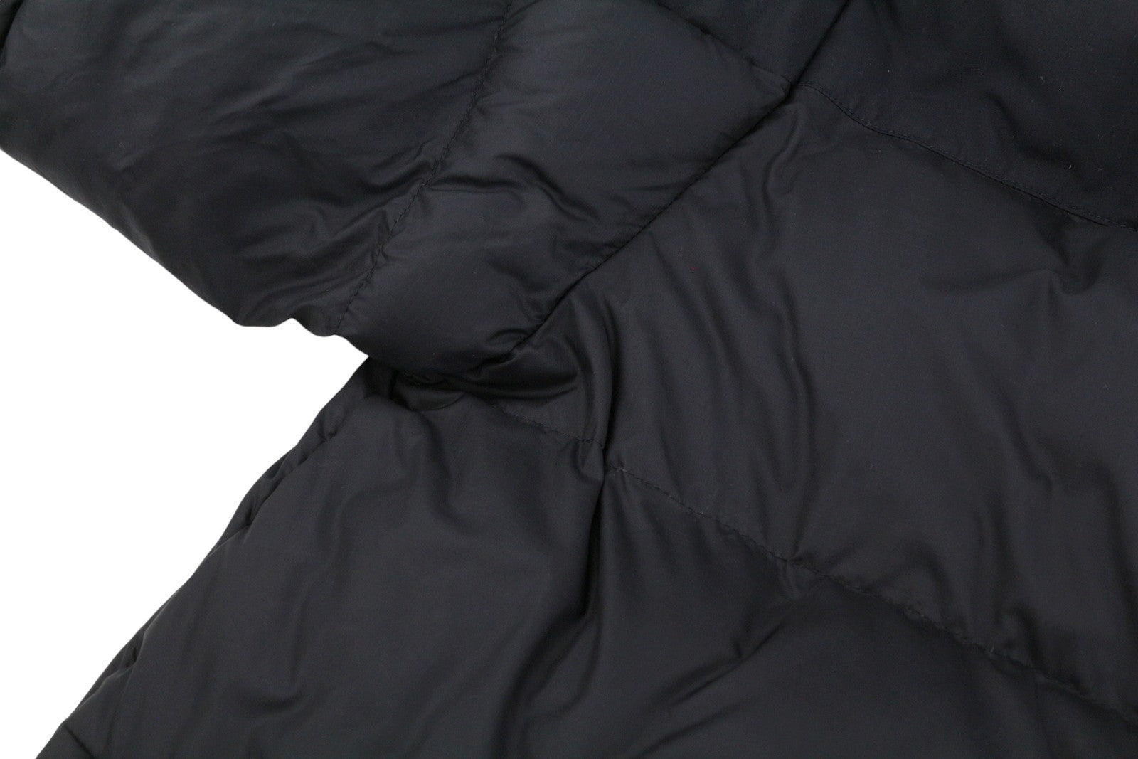 THE NORTH FACE Men Jacket M Black 550 Down Filled Quilted Hooded Full Zip Logo