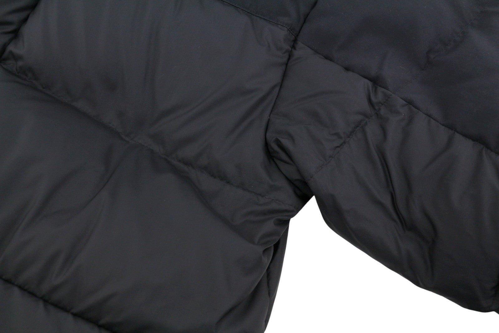 THE NORTH FACE Men Jacket M Black 550 Down Filled Quilted Hooded Full Zip Logo