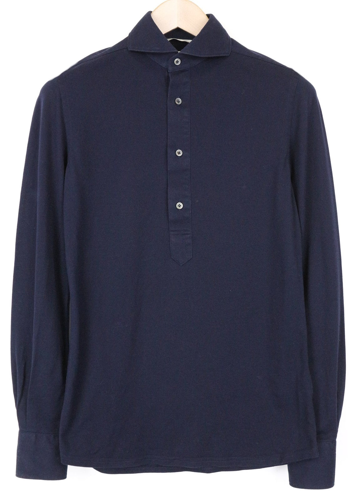 SUITSUPPLY Men's Polo Shirt 35/36 Navy Blue Cotton Extra Slim Fit Style