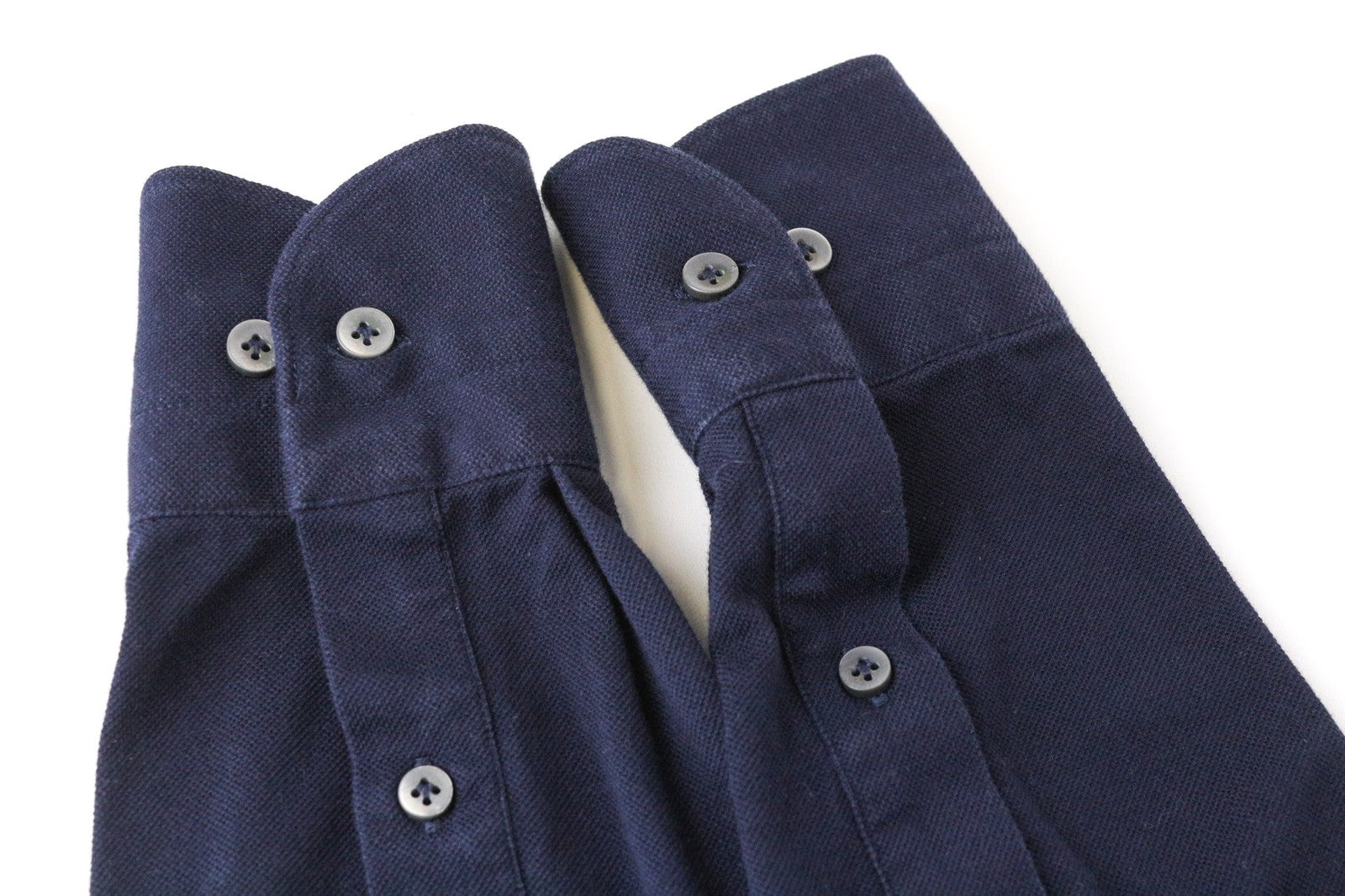 SUITSUPPLY Men's Polo Shirt 35/36 Navy Blue Cotton Extra Slim Fit Style