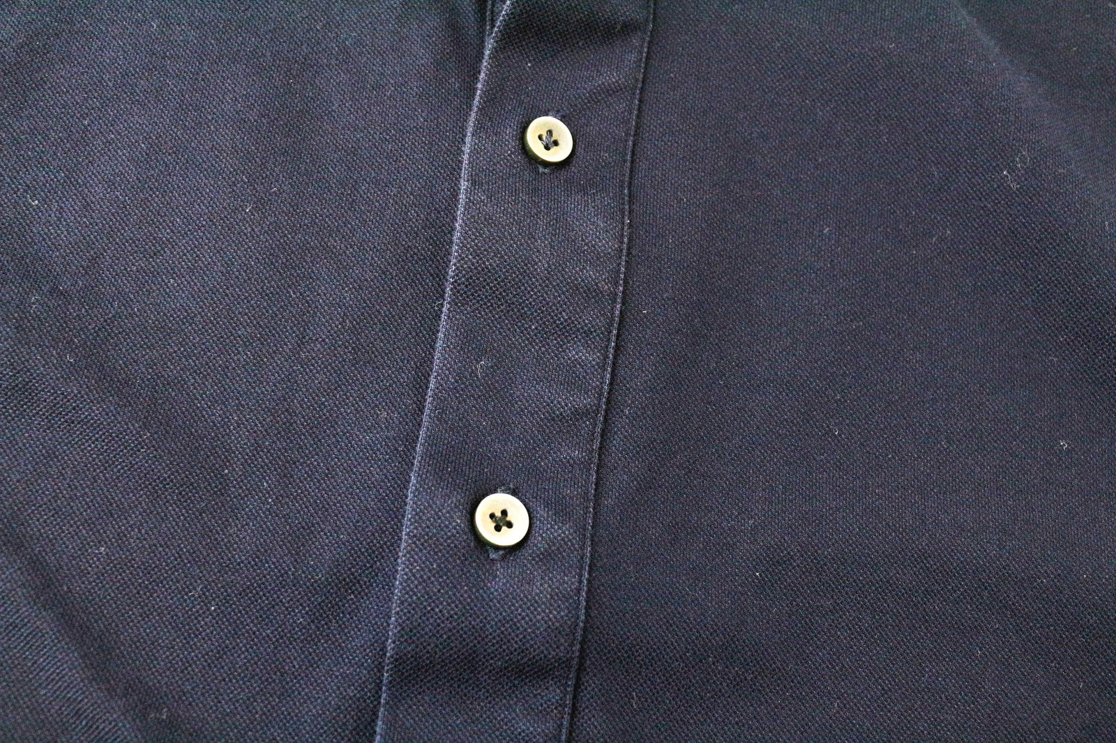 SUITSUPPLY Men's Polo Shirt 35/36 Navy Blue Cotton Extra Slim Fit Style