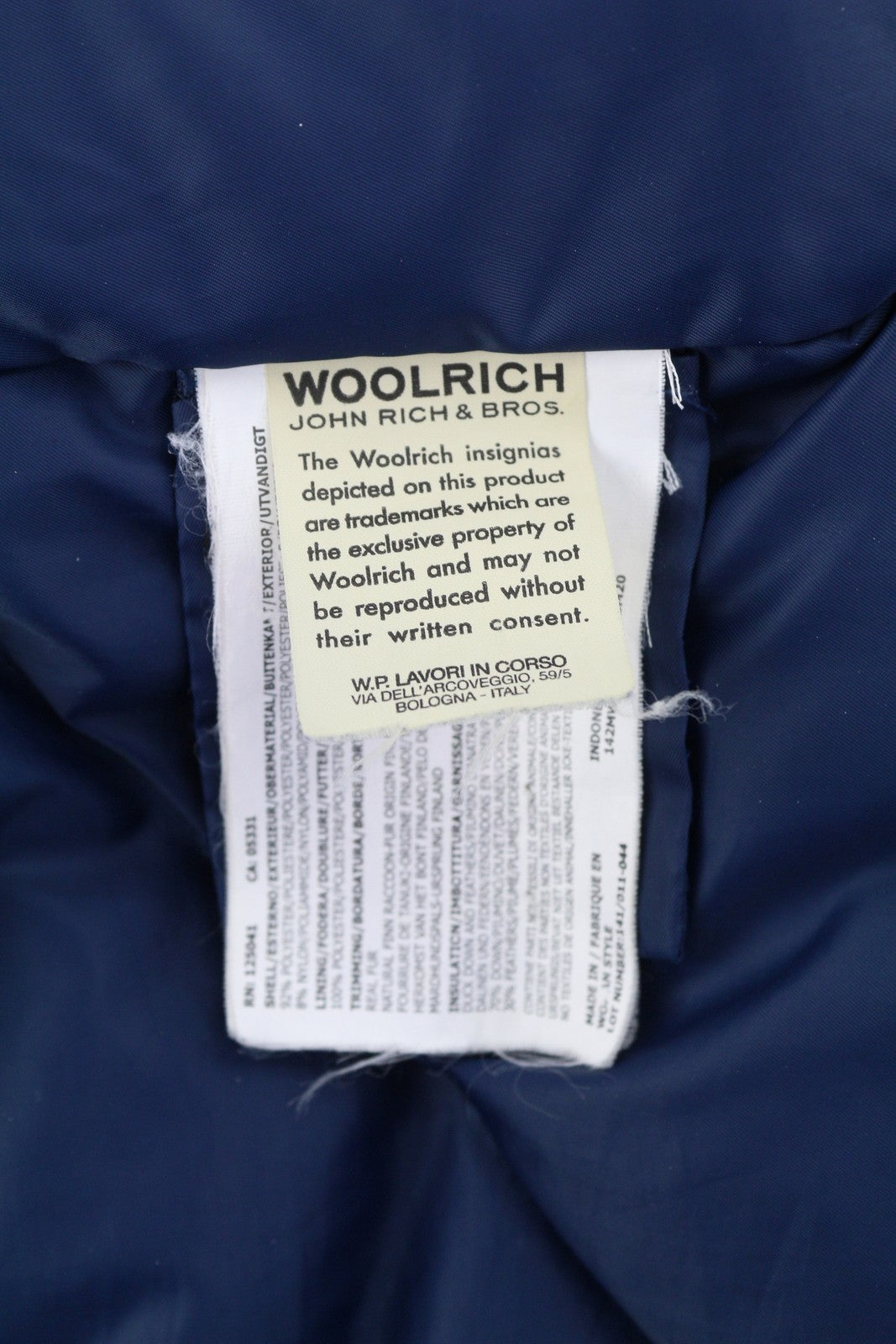 WOOLRICH Women Jacket XS Dark Blue Duck Down Filled Real Fur Hooded Full Zip