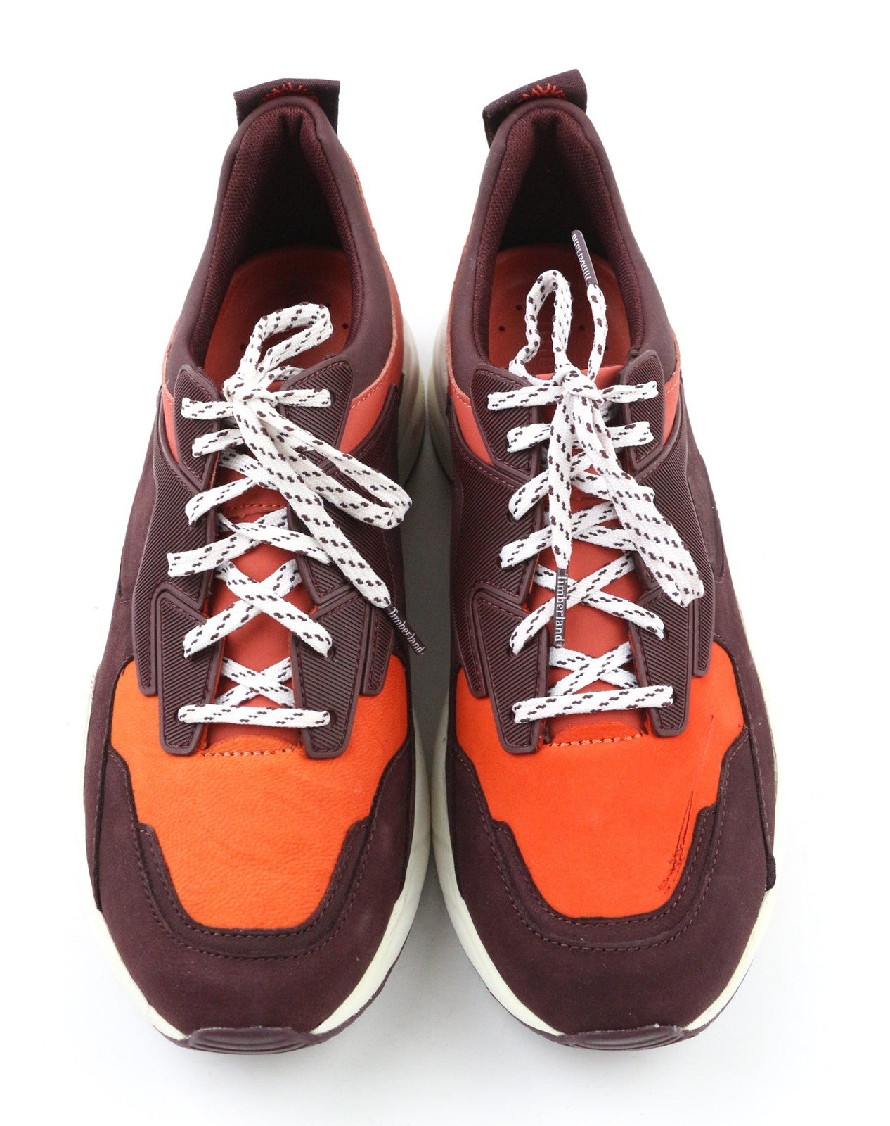 TIMBERLAND A249K Women's Sneakers UK4.5 Burgundy Leather Lace Up Low Top