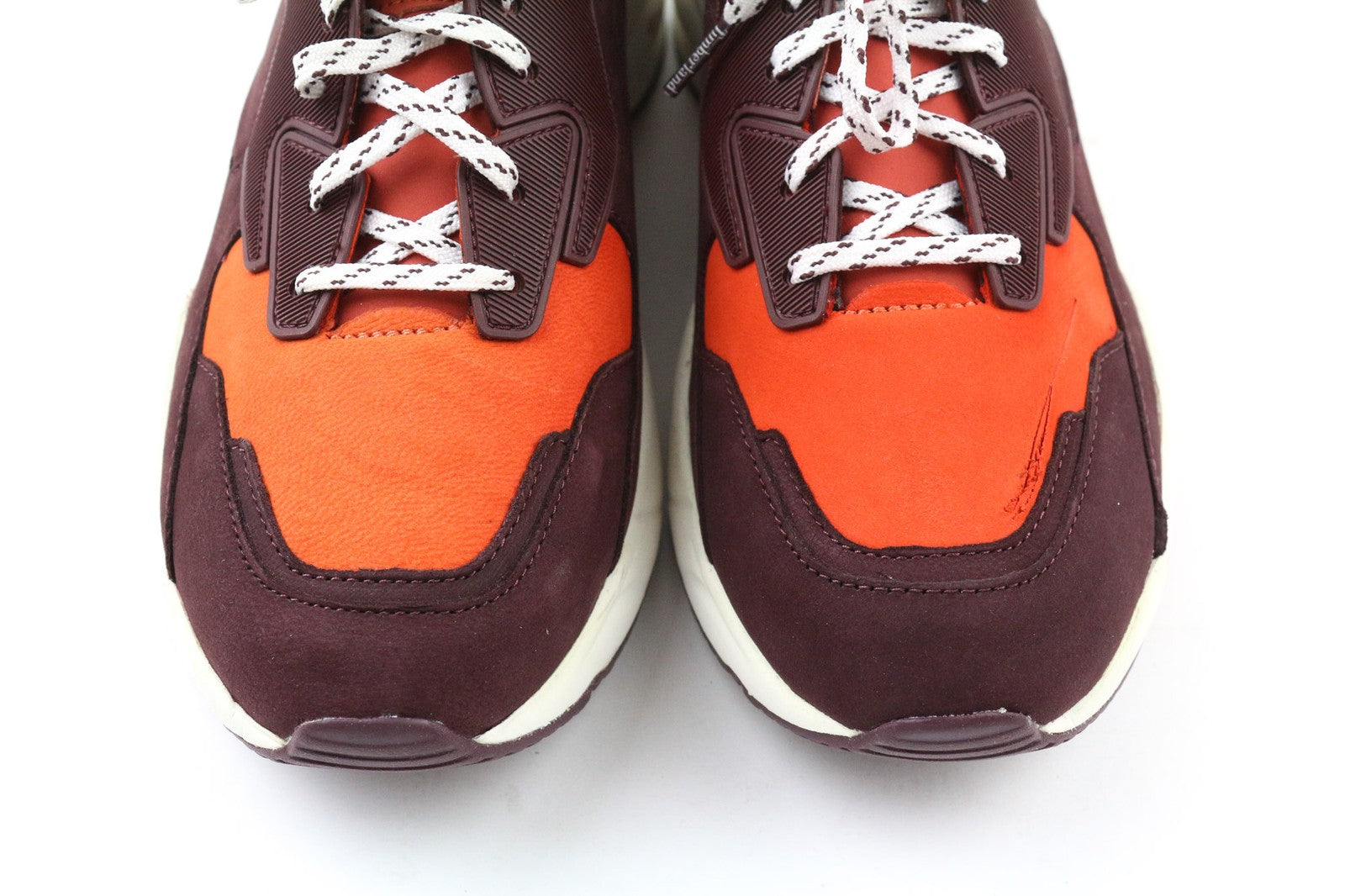 TIMBERLAND A249K Women's Sneakers UK4.5 Burgundy Leather Lace Up Low Top