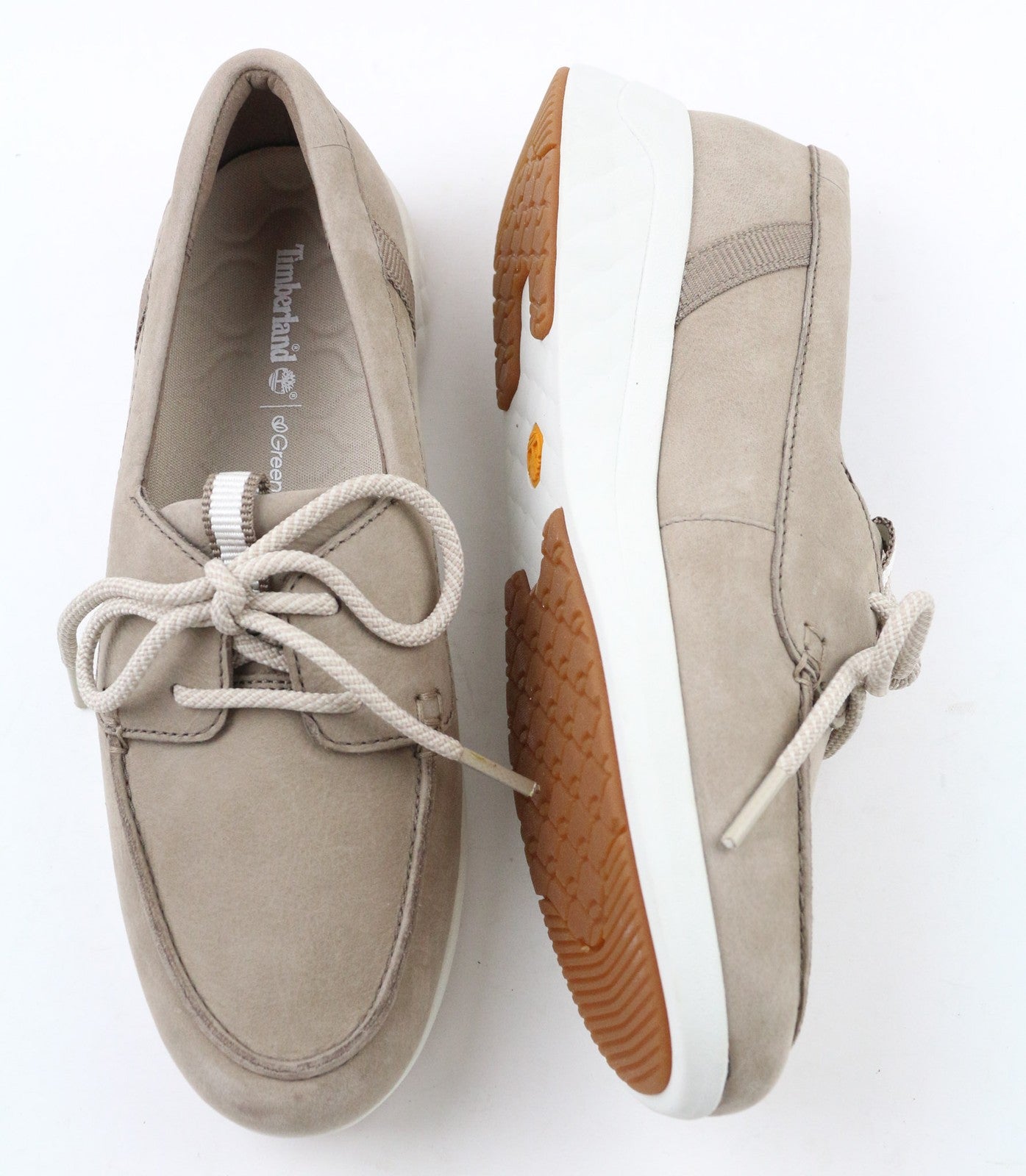 TIMBERLAND A2G71 Women's Slip On Shoes UK4.5 GreenStride Leather Almond