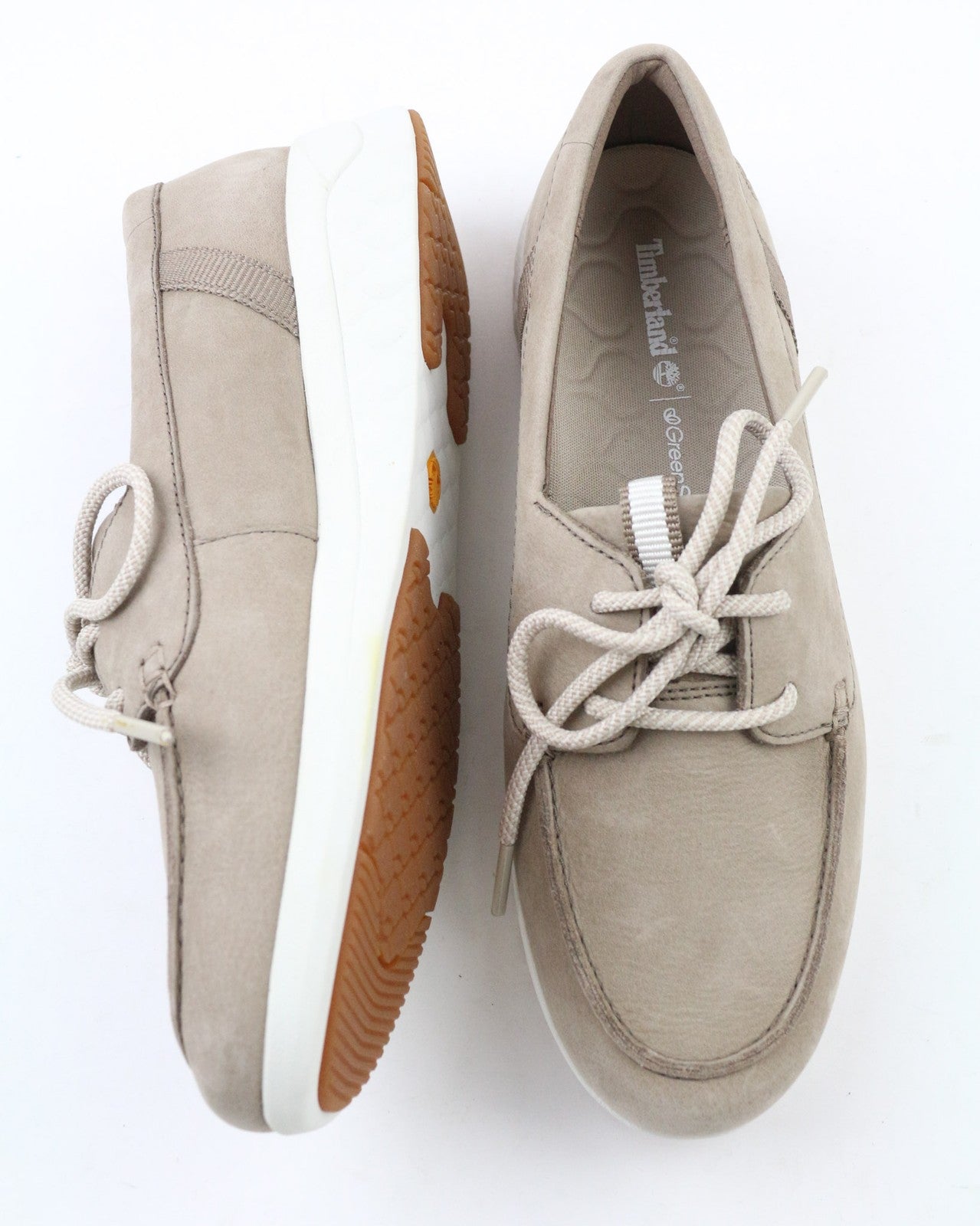 TIMBERLAND A2G71 Women's Slip On Shoes UK4.5 GreenStride Leather Almond