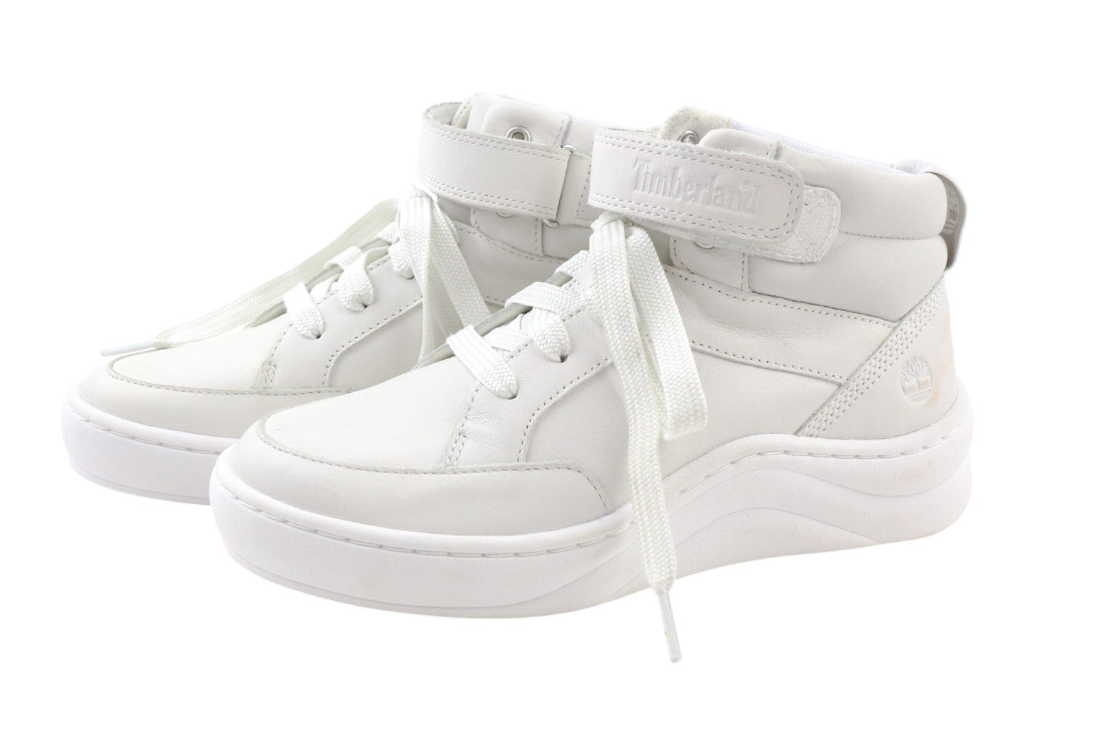 TIMBERLAND A1ZXC Women's Sneakers UK4.5 Light Leather Almond Toe Strap