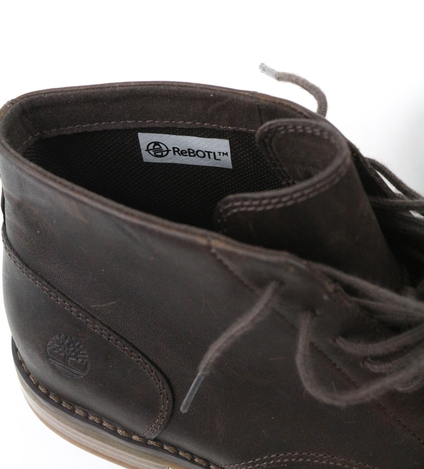 TIMBERLAND A23FH Women's Boots UK4 Brown Leather Lace Up Casual Ankle