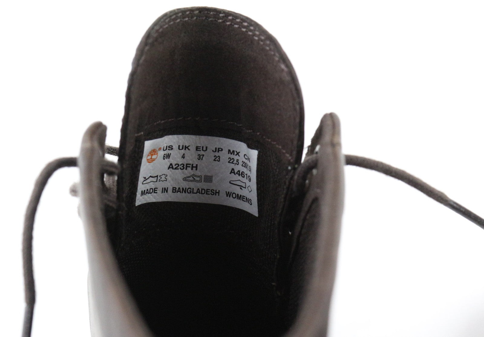 TIMBERLAND A23FH Women's Boots UK4 Brown Leather Lace Up Casual Ankle