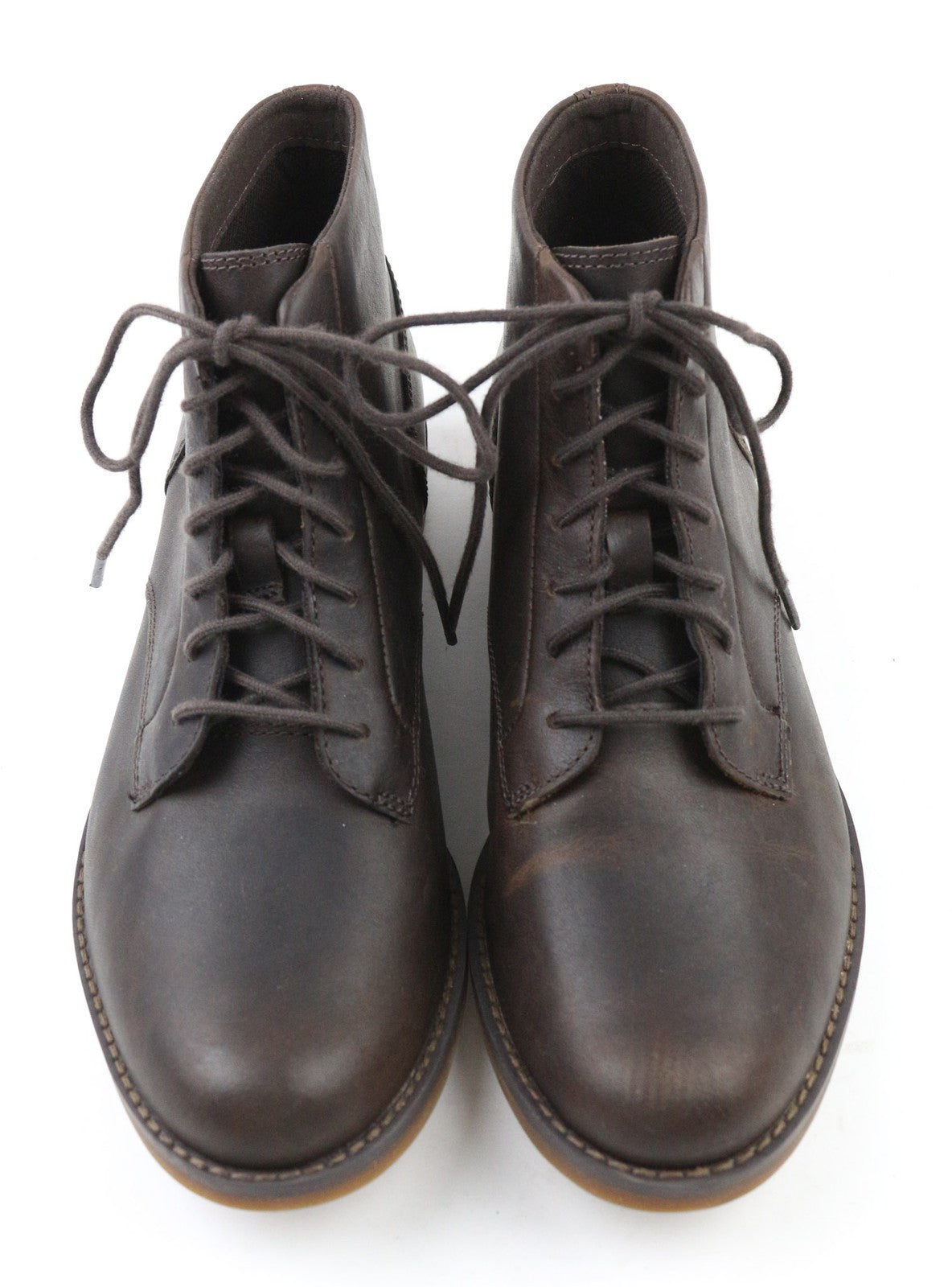 TIMBERLAND A23FH Women's Boots UK4 Brown Leather Lace Up Casual Ankle