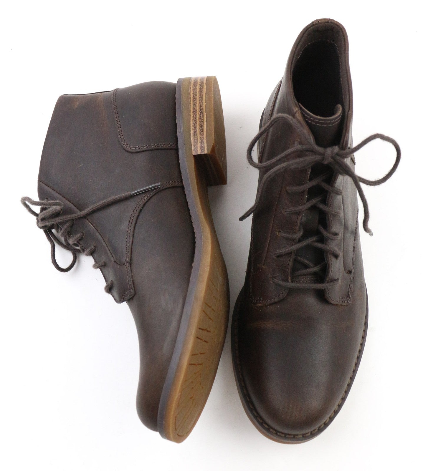 TIMBERLAND A23FH Women's Boots UK4 Brown Leather Lace Up Casual Ankle