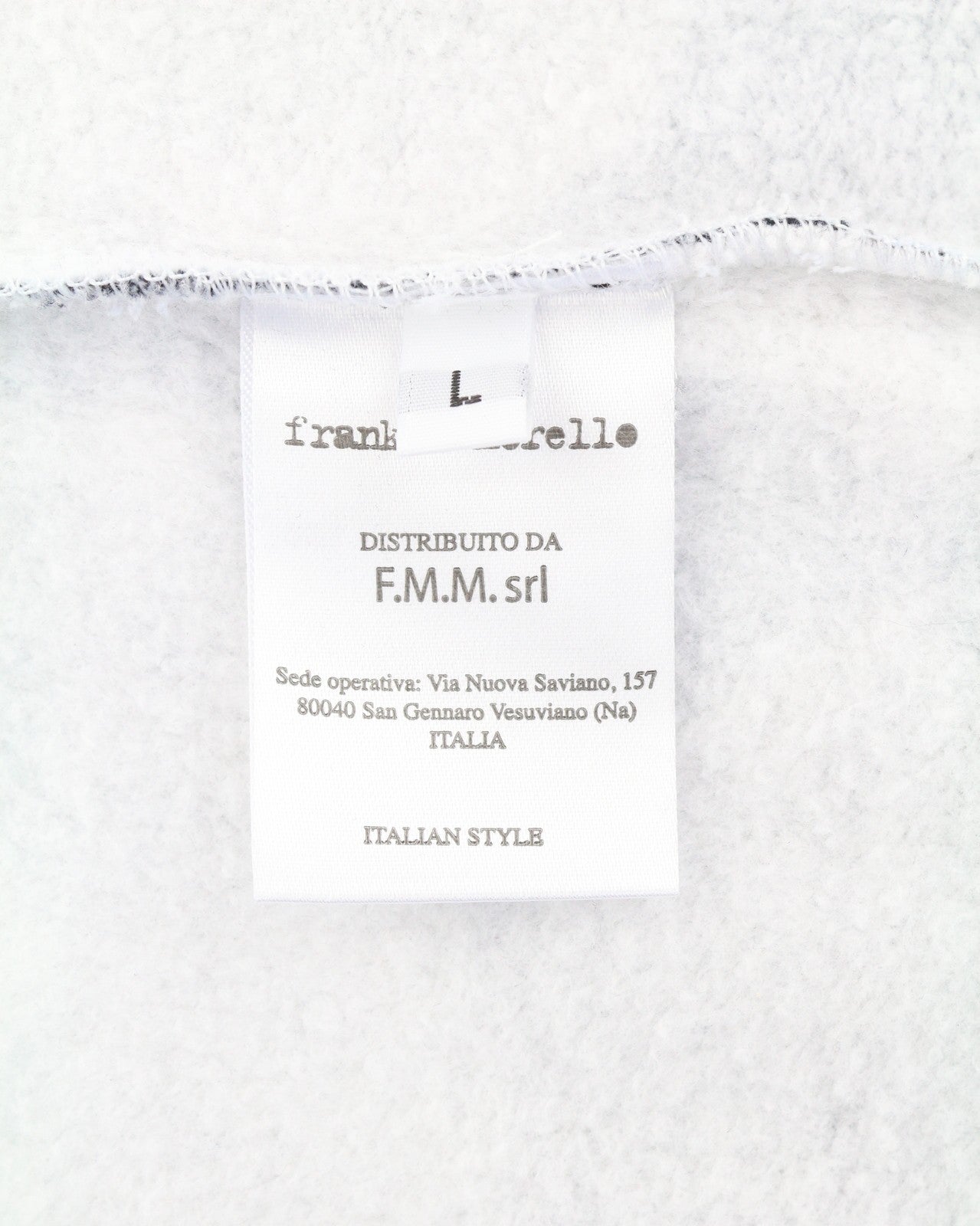 FRANKIE MORELLO Men Sweatshirt L Black Patterned Logo Crew Neck Casual Pullover