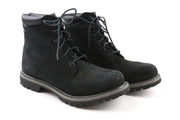 TIMBERLAND A17VM Women's Shoes UK5 Black Leather Casual Round Toe Logo