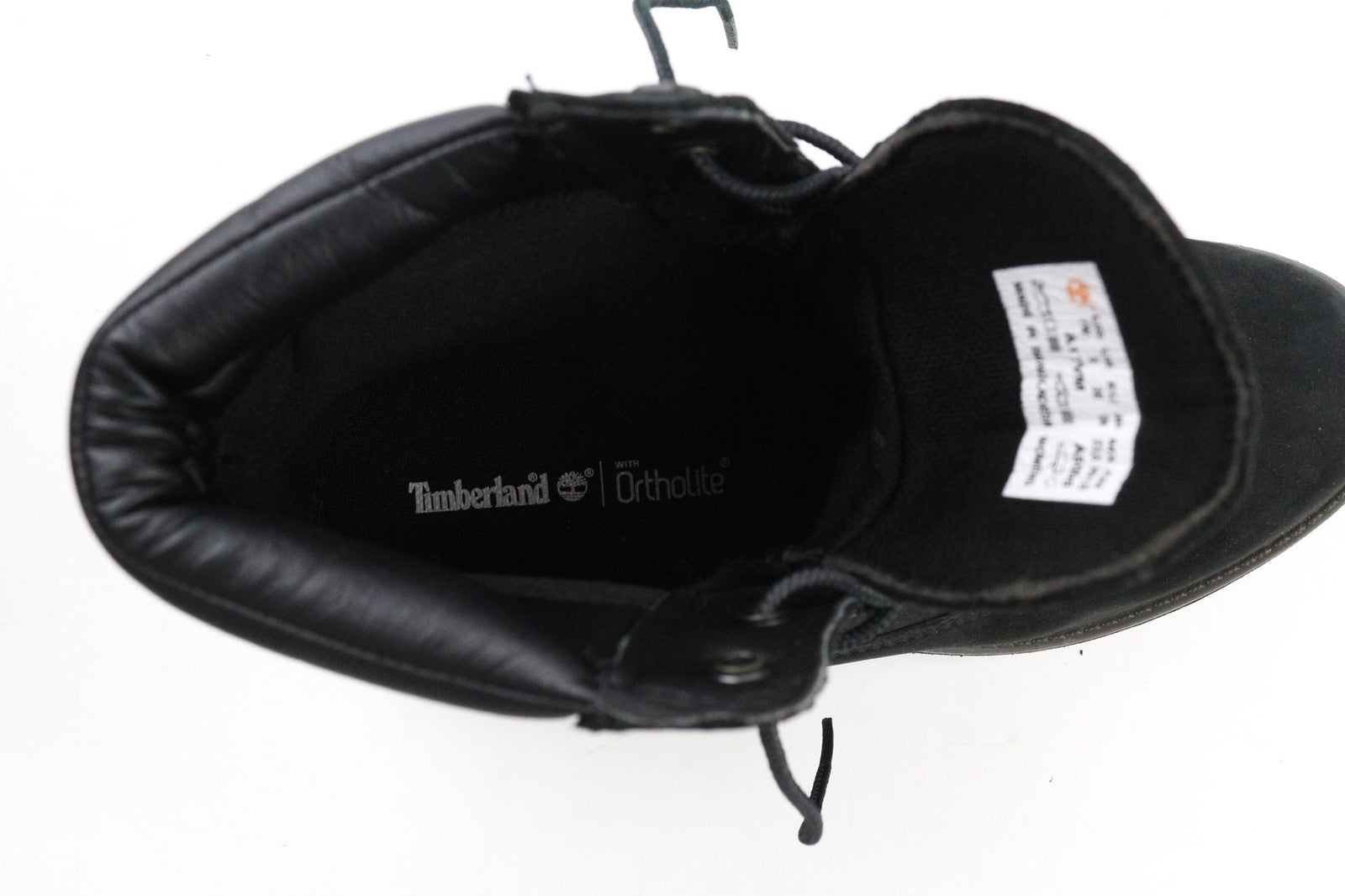 TIMBERLAND A17VM Women's Shoes UK5 Black Leather Casual Round Toe Logo