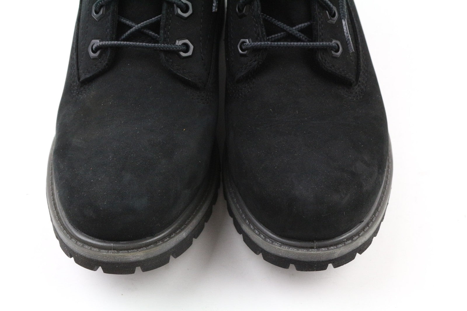 TIMBERLAND A17VM Women's Shoes UK5 Black Leather Casual Round Toe Logo