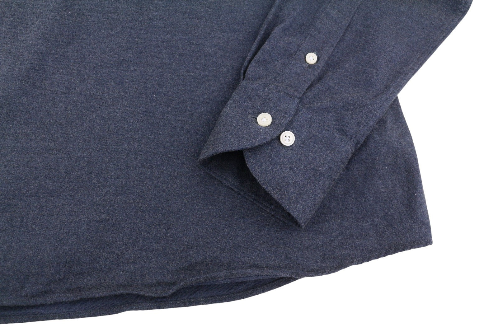 SUITSUPPLY Egyptian Cotton Men Shirt 41/42 16/16 1/2 Blue Flannel Slim Fit Polo