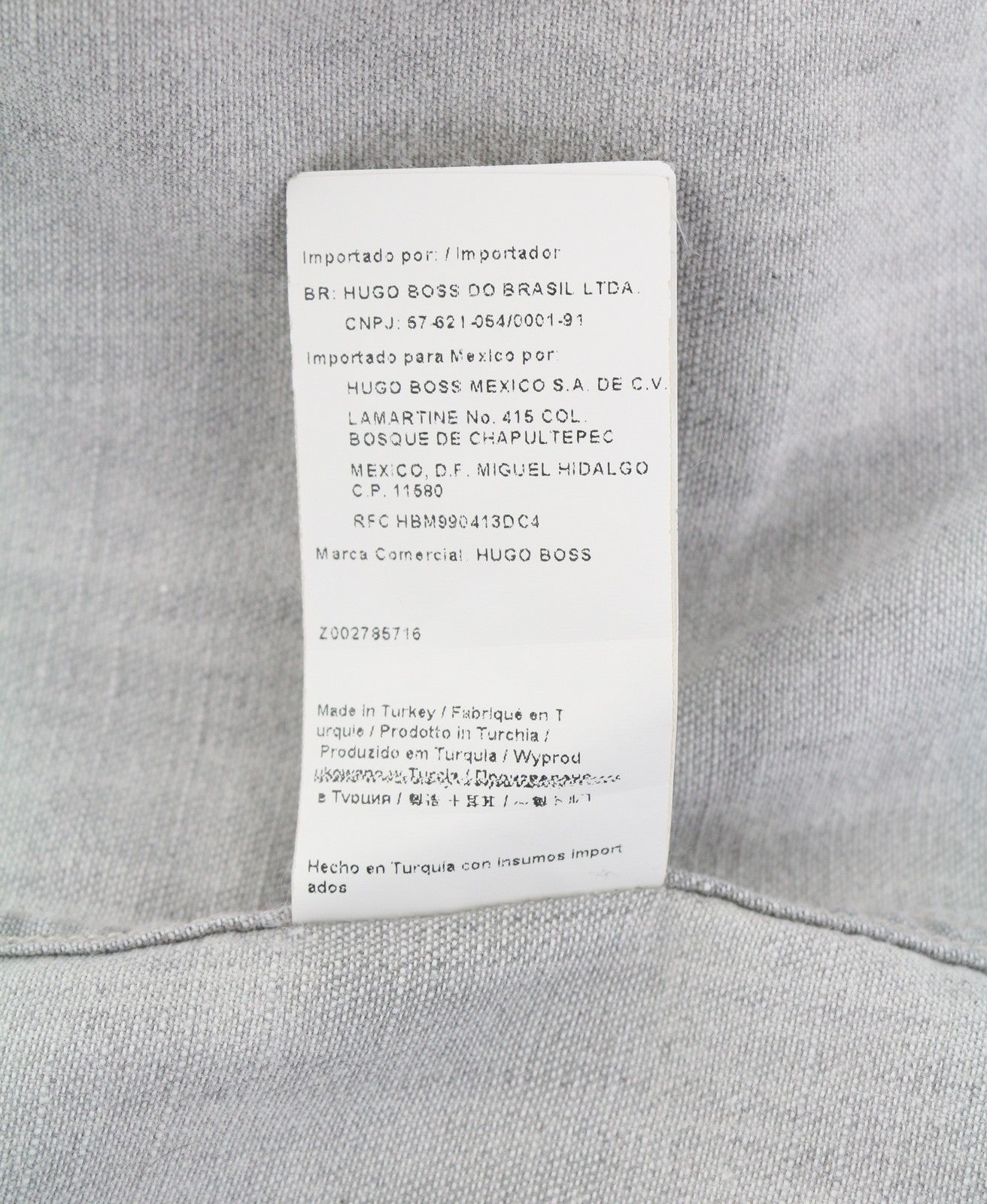 HUGO BOSS EdaE Men Shirt L Light Grey Faded Snap Buttons Spread Neck Western