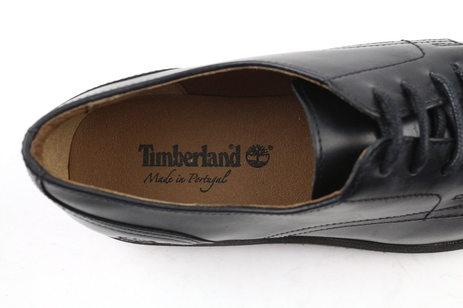 TIMBERLAND A2G1D Women's Shoes UK4 Black Shiny Leather Lace Up Round Toe