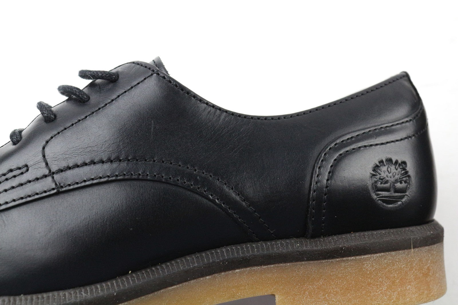 TIMBERLAND A2G1D Women's Shoes UK4 Black Shiny Leather Lace Up Round Toe