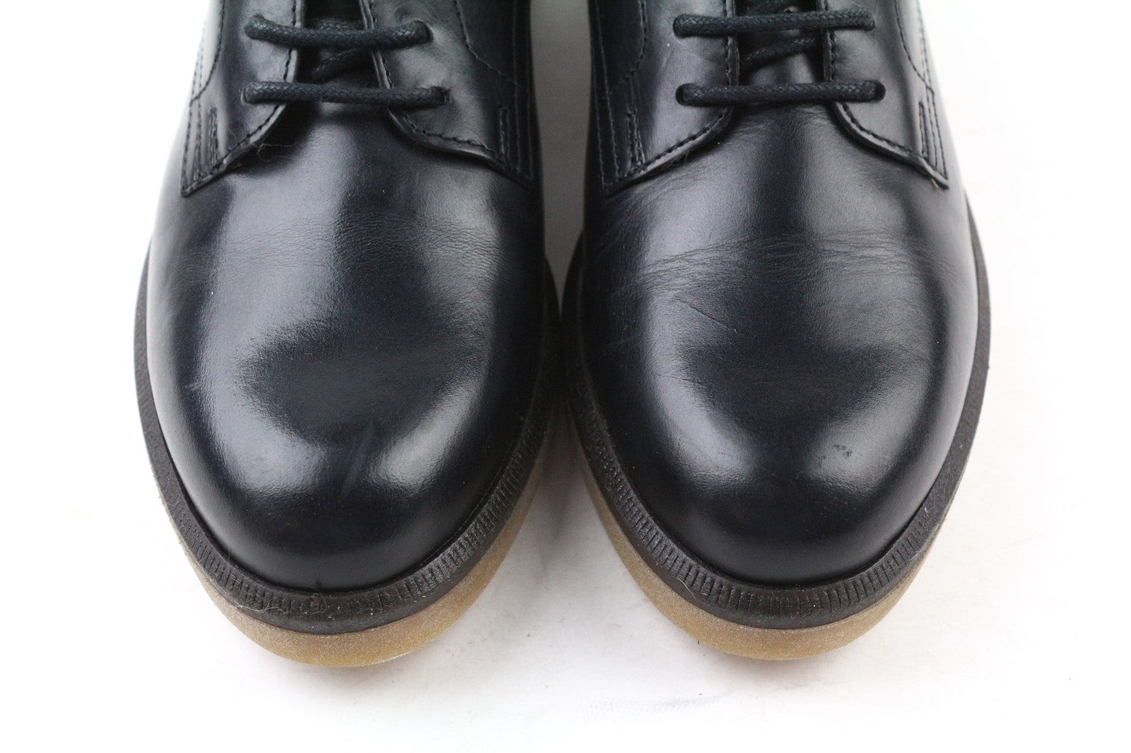 TIMBERLAND A2G1D Women's Shoes UK4 Black Shiny Leather Lace Up Round Toe