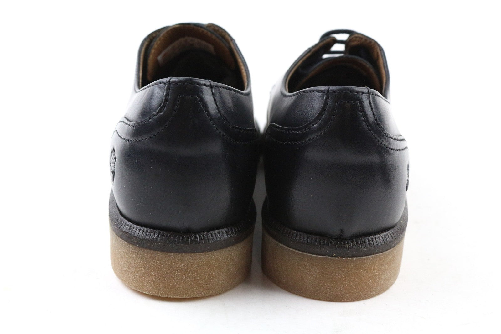 TIMBERLAND A2G1D Women's Shoes UK4 Black Shiny Leather Lace Up Round Toe