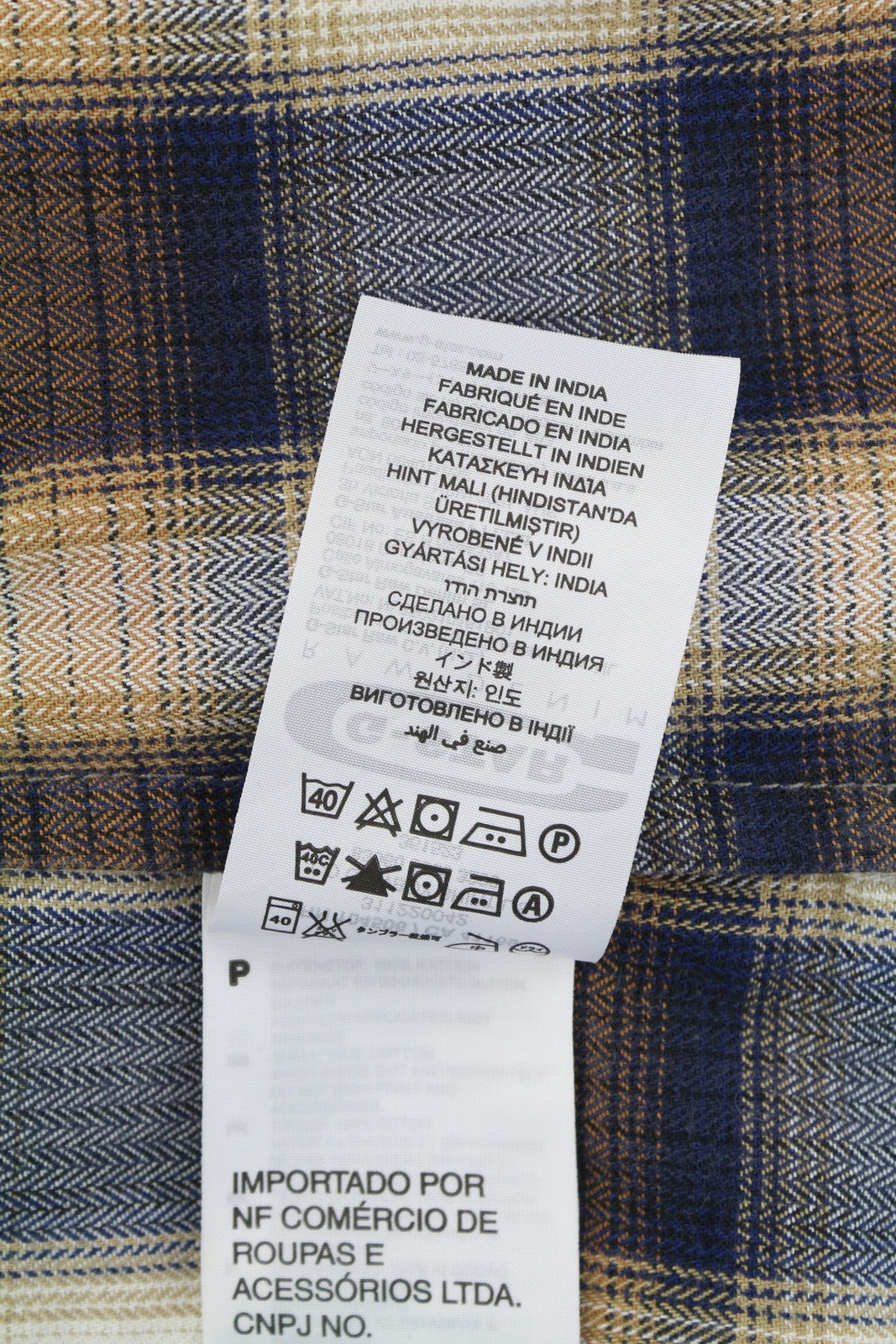 G-STAR Co Cowboy L/S Men Shirt XL Casual Western Plaid Button-Up Spread Neck