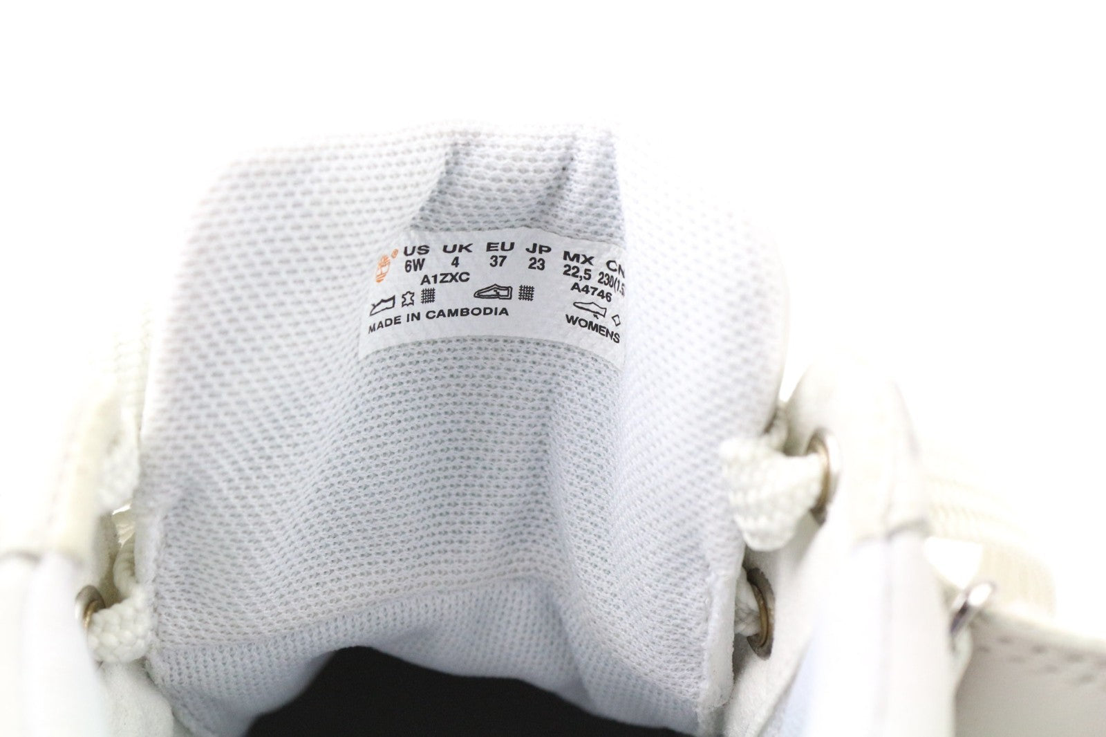 TIMBERLAND A1ZXC Women's Sneakers UK4 White Leather ReBOTL Lace Up Style