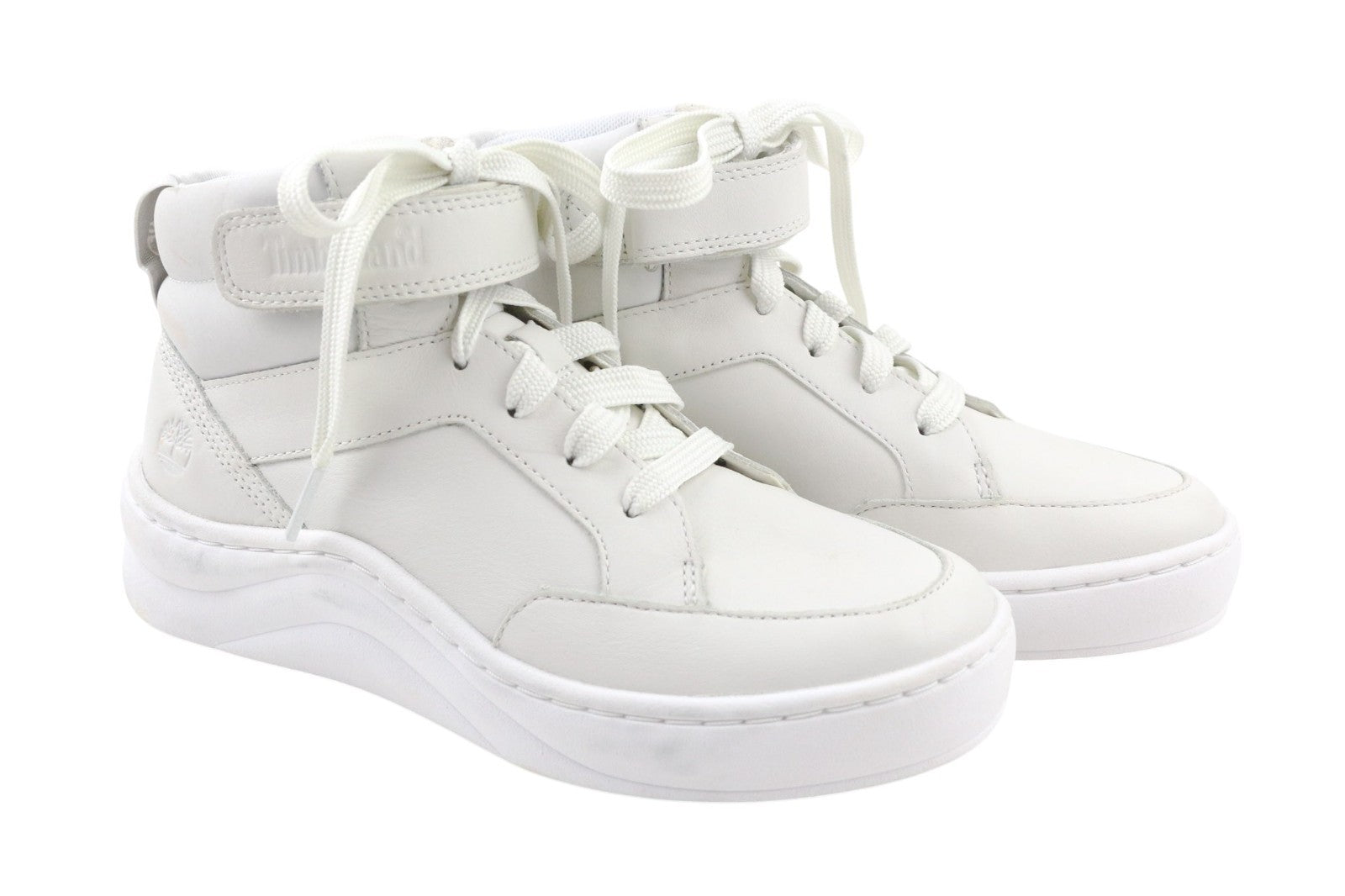 TIMBERLAND A1ZXC Women's Sneakers UK4 White Leather ReBOTL Lace Up Style