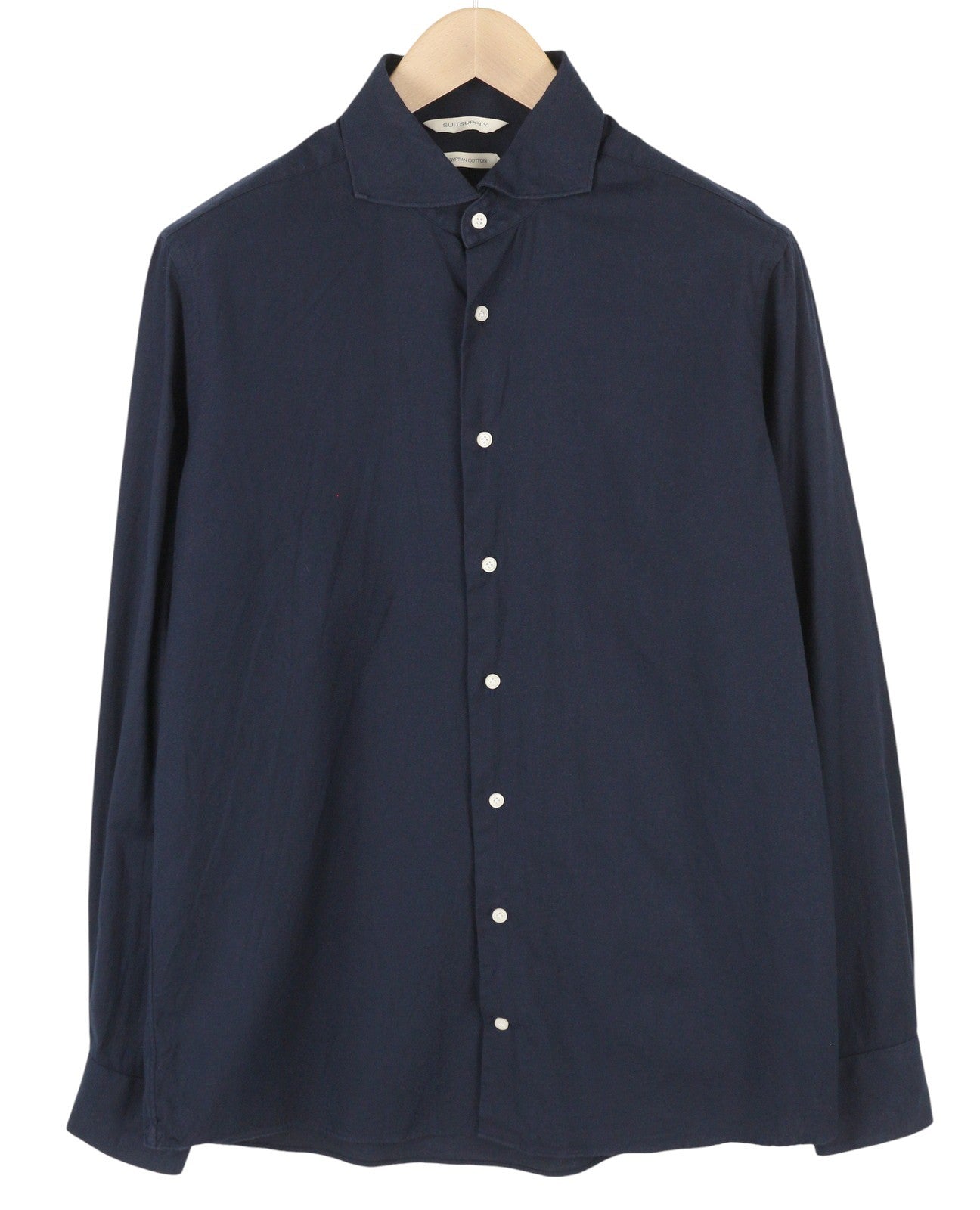 SUITSUPPLY Egyptian Cotton Men Formal Shirt 41/42 16/16 1/2 Dark Bue Slim Fit