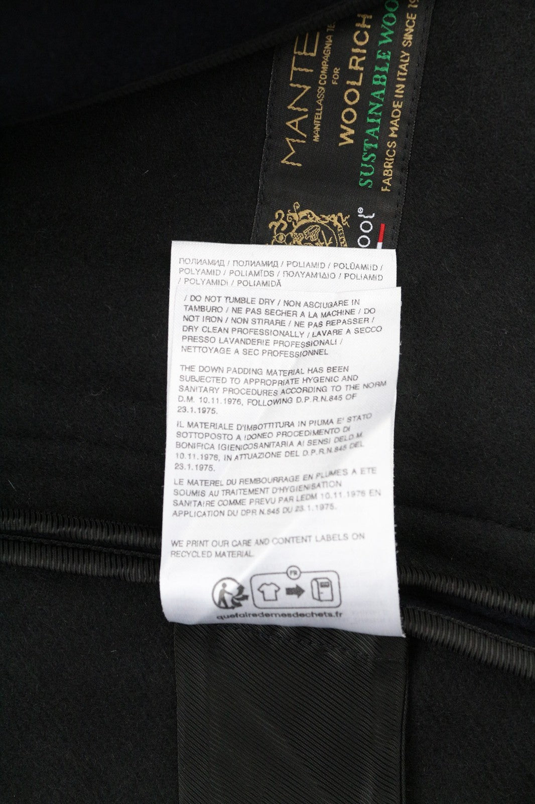 WOOLRICH Women's Double Wool 2in1 Parka Jacket S Hooded Mid-Length Down