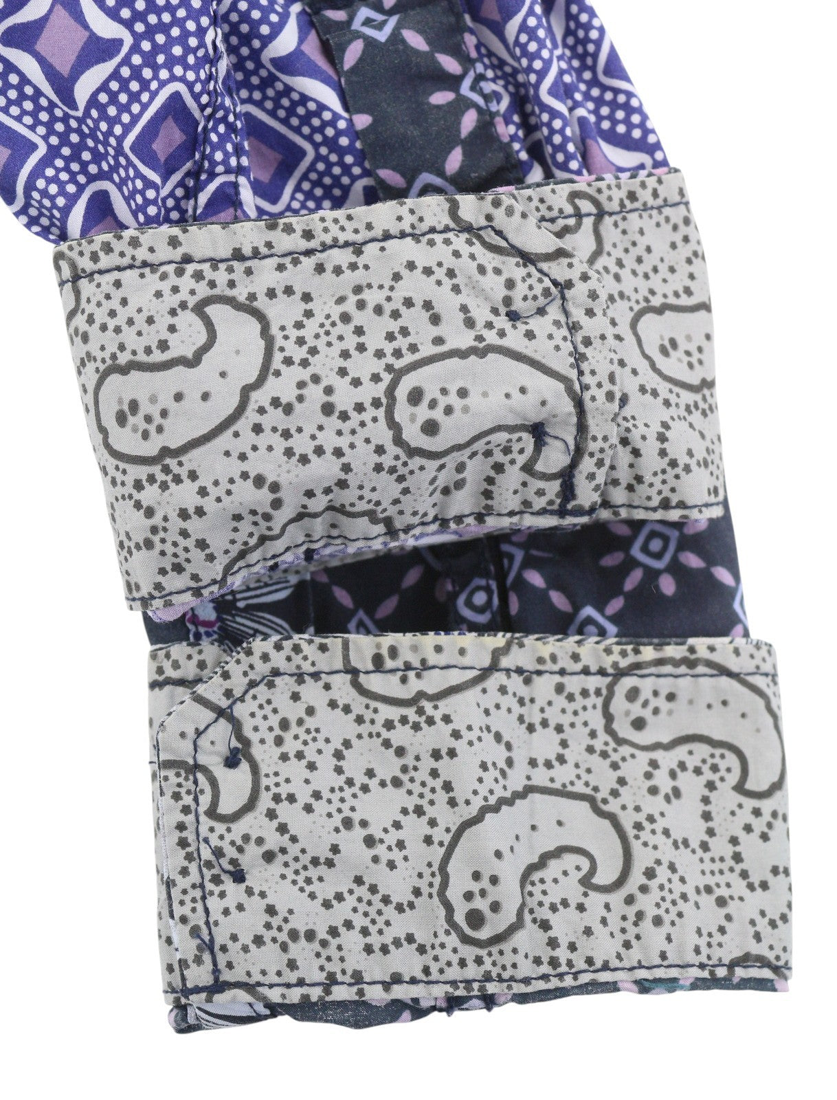 DESIGUAL Men Shirt L Casual Patterned Button-Up Spread Neck Pockets Regular Fit