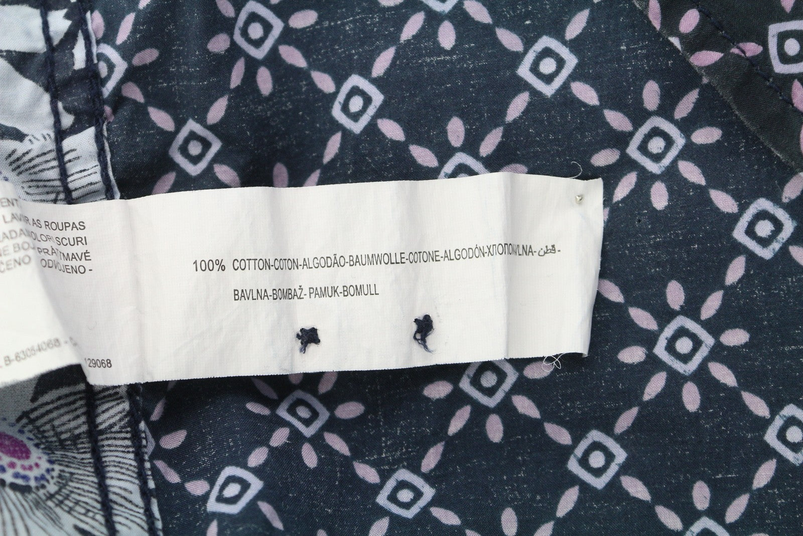 DESIGUAL Men Shirt L Casual Patterned Button-Up Spread Neck Pockets Regular Fit