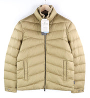 WOOLRICH Sundance Down Men's Jacket L Brown Quilted Padded Zip High Neck