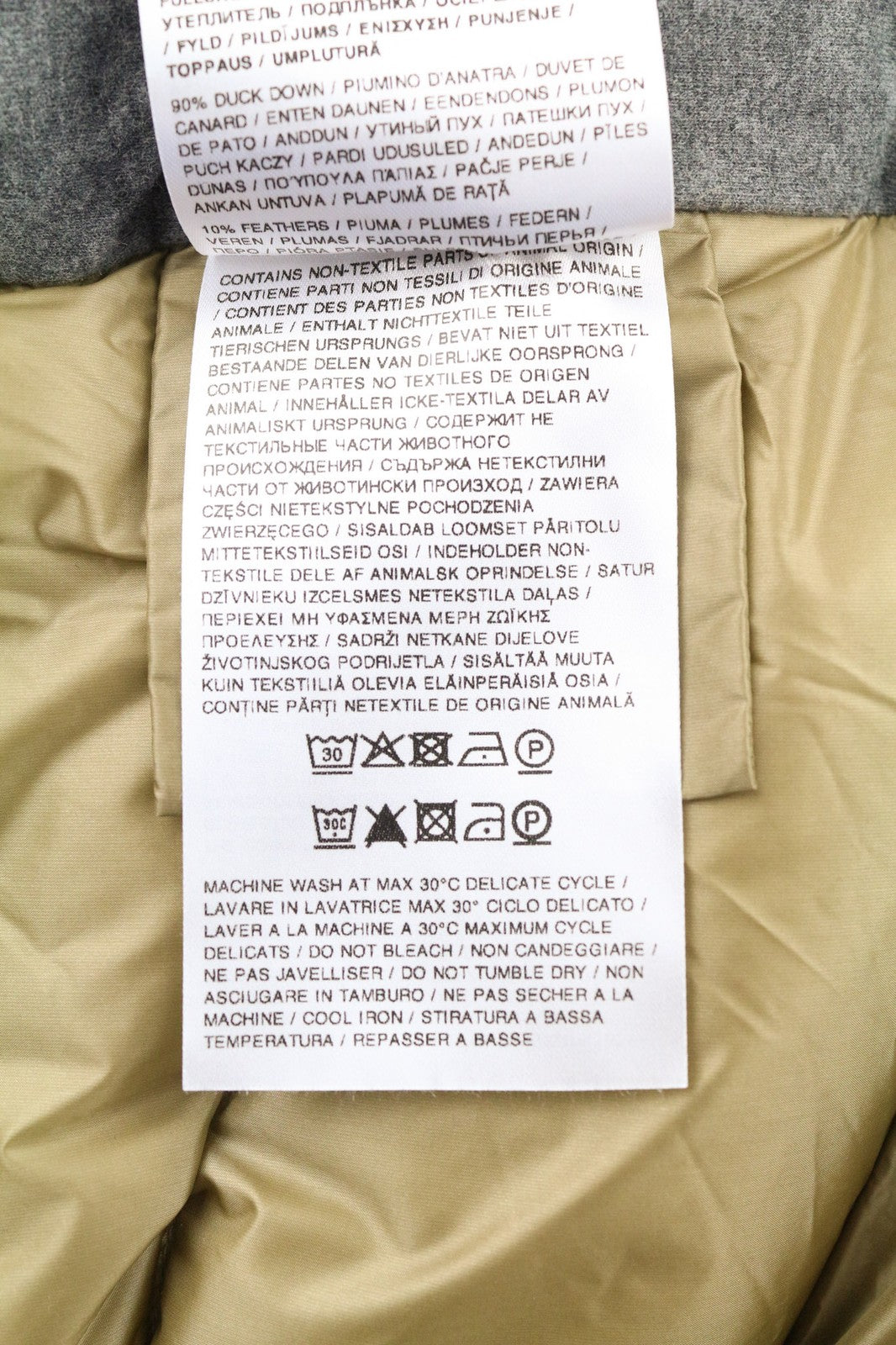 WOOLRICH Sundance Down Men's Jacket L Brown Quilted Padded Zip High Neck