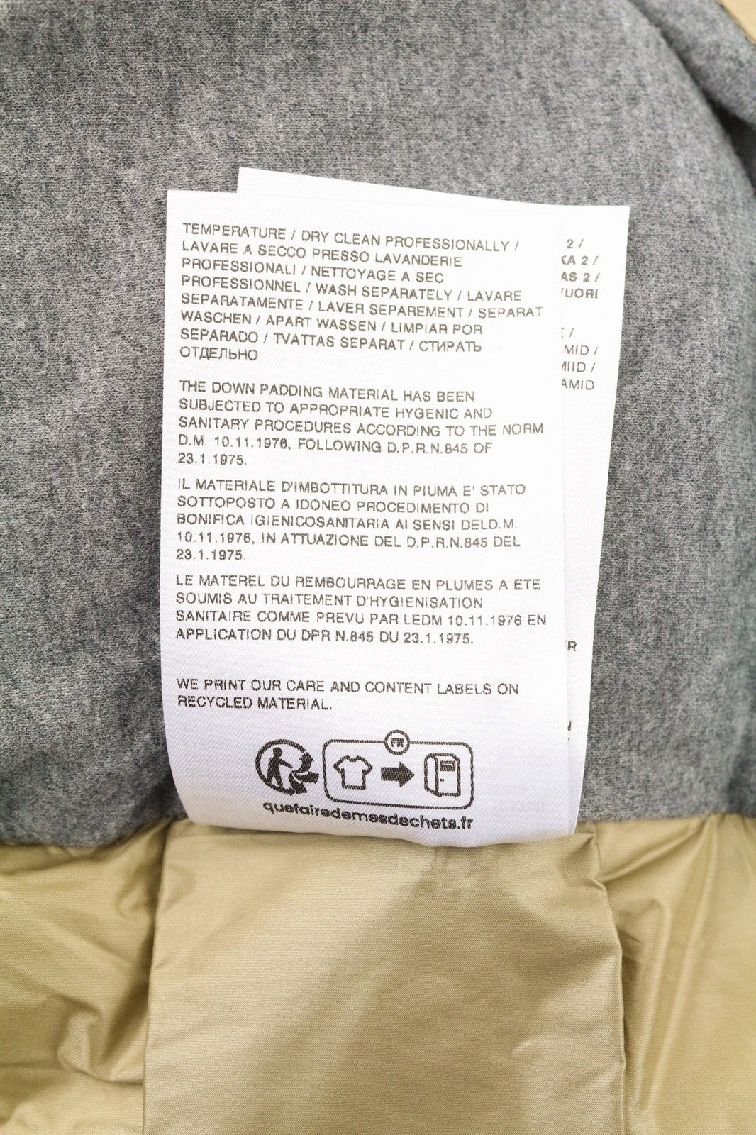 WOOLRICH Sundance Down Men's Jacket L Brown Quilted Padded Zip High Neck