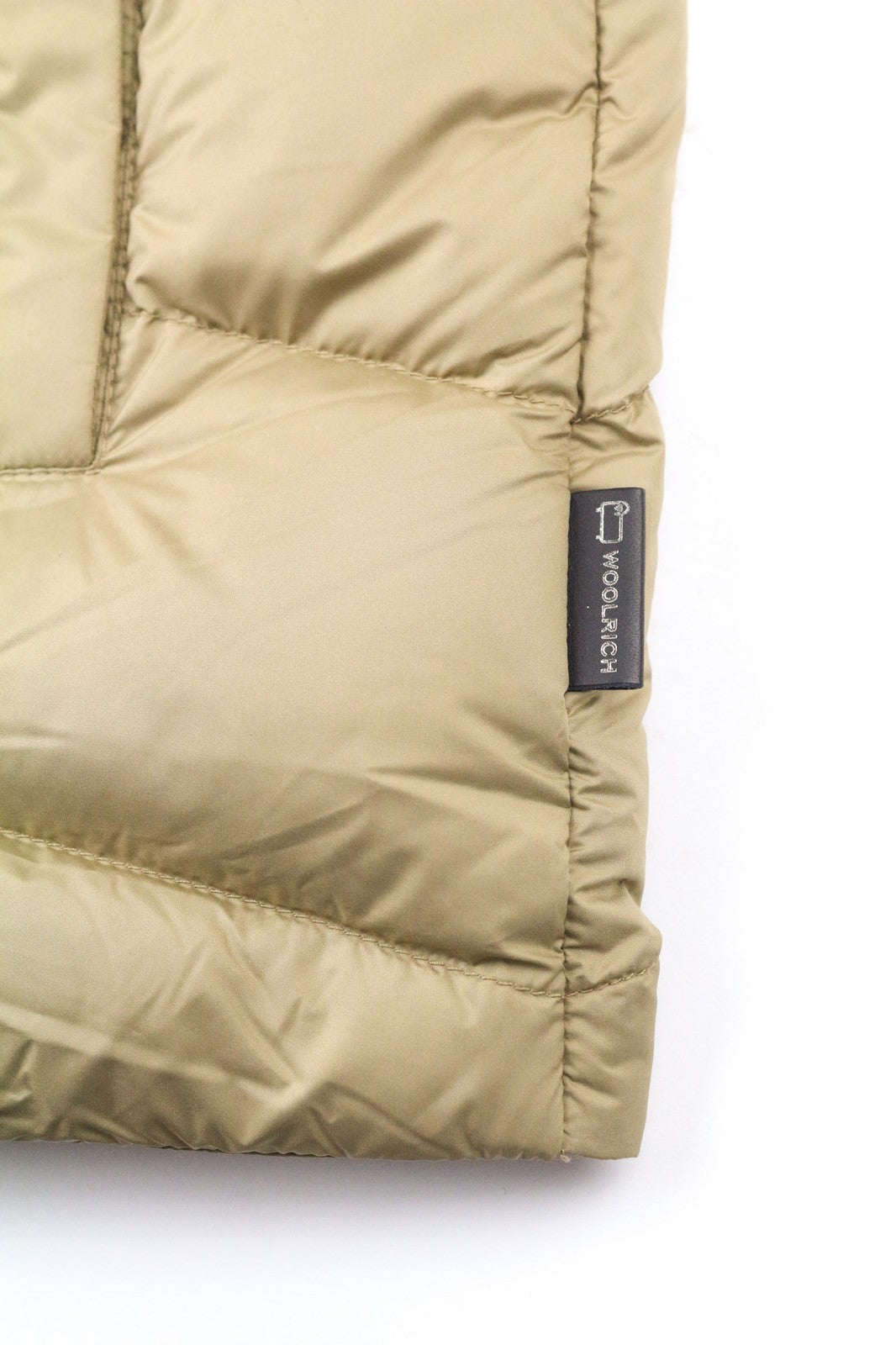 WOOLRICH Sundance Down Men's Jacket L Brown Quilted Padded Zip High Neck