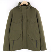 WOOLRICH Soft Shell Field Men's Jacket L Padded Down Lined High Hidden Hood