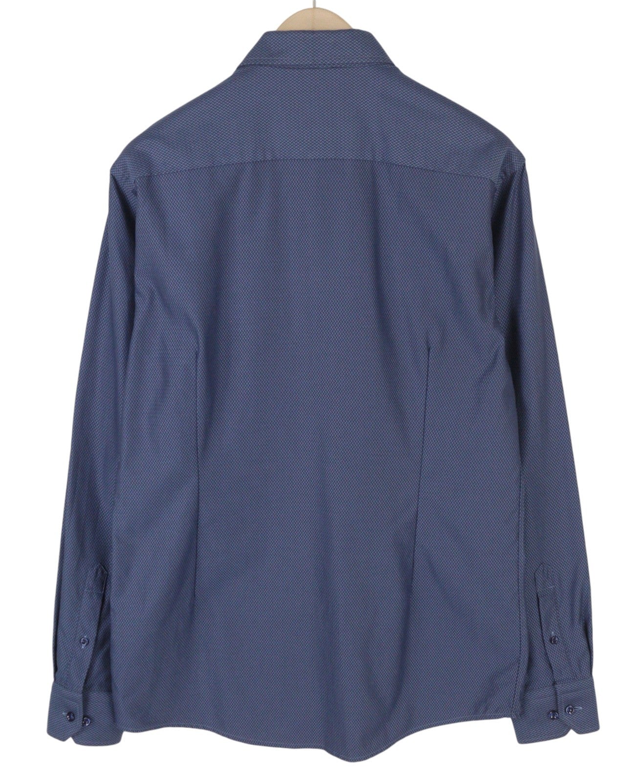 ETON Signature Twill Men Formal Shirt XL Blue Patterned Slim Button-Up Spread