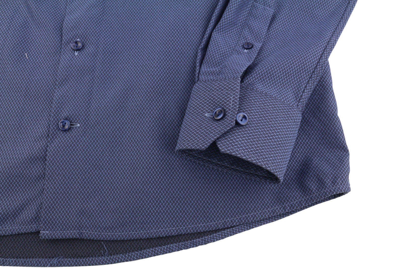 ETON Signature Twill Men Formal Shirt XL Blue Patterned Slim Button-Up Spread