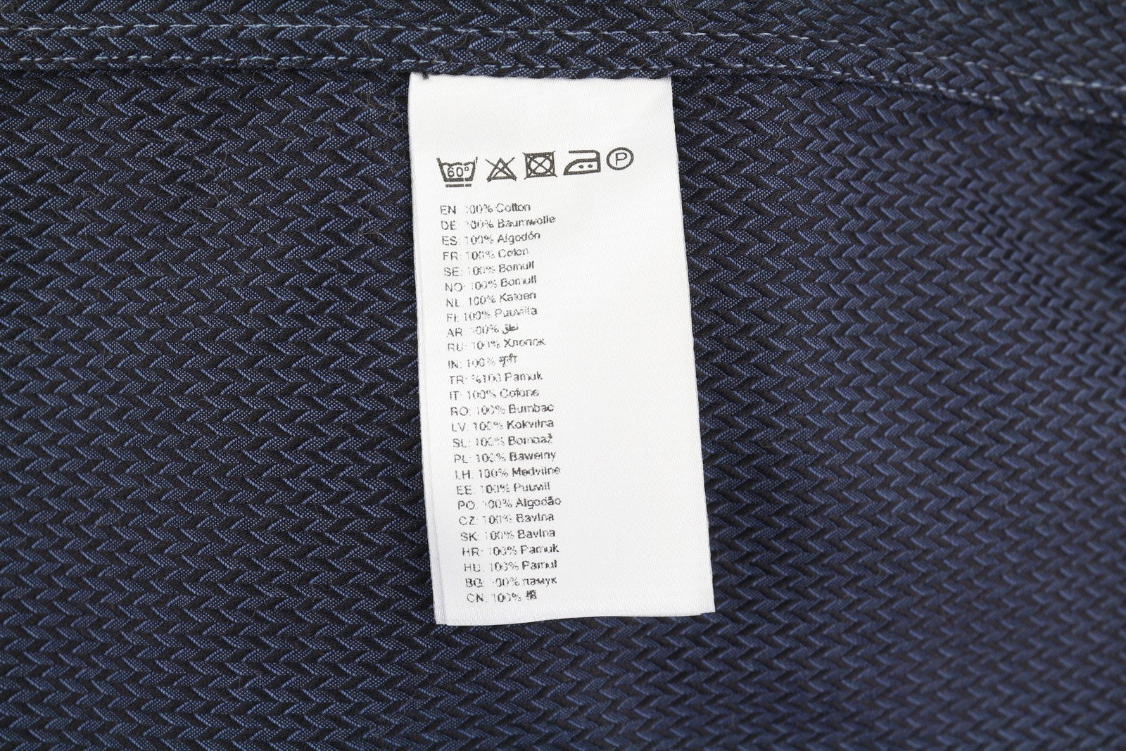 ETON Signature Twill Men Formal Shirt XL Blue Patterned Slim Button-Up Spread