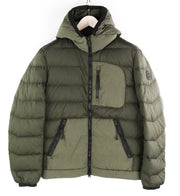 WOOLRICH Lobster Crinkle Down Hybrid Men's Jacket L Hooded Lined Padded