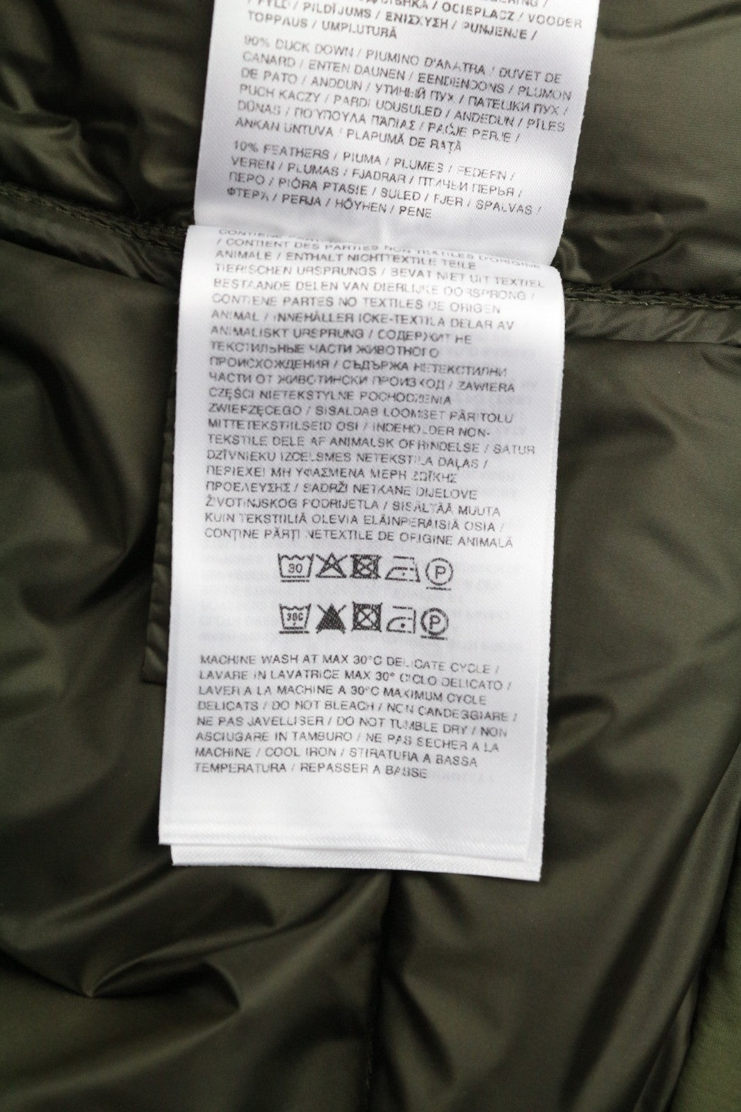 WOOLRICH Lobster Crinkle Down Hybrid Men's Jacket L Hooded Lined Padded